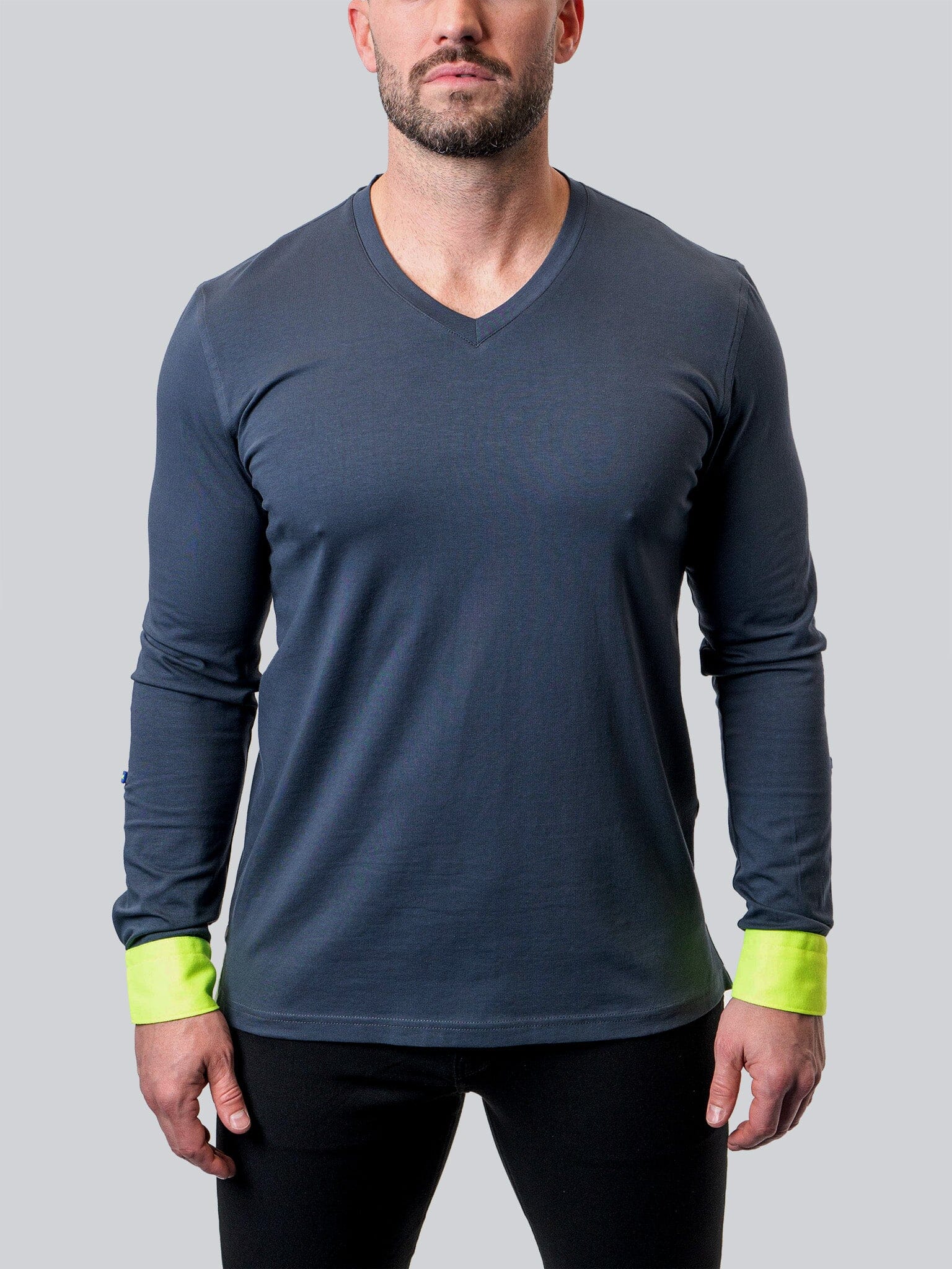 Edison NeonCuff Blue V-Neck