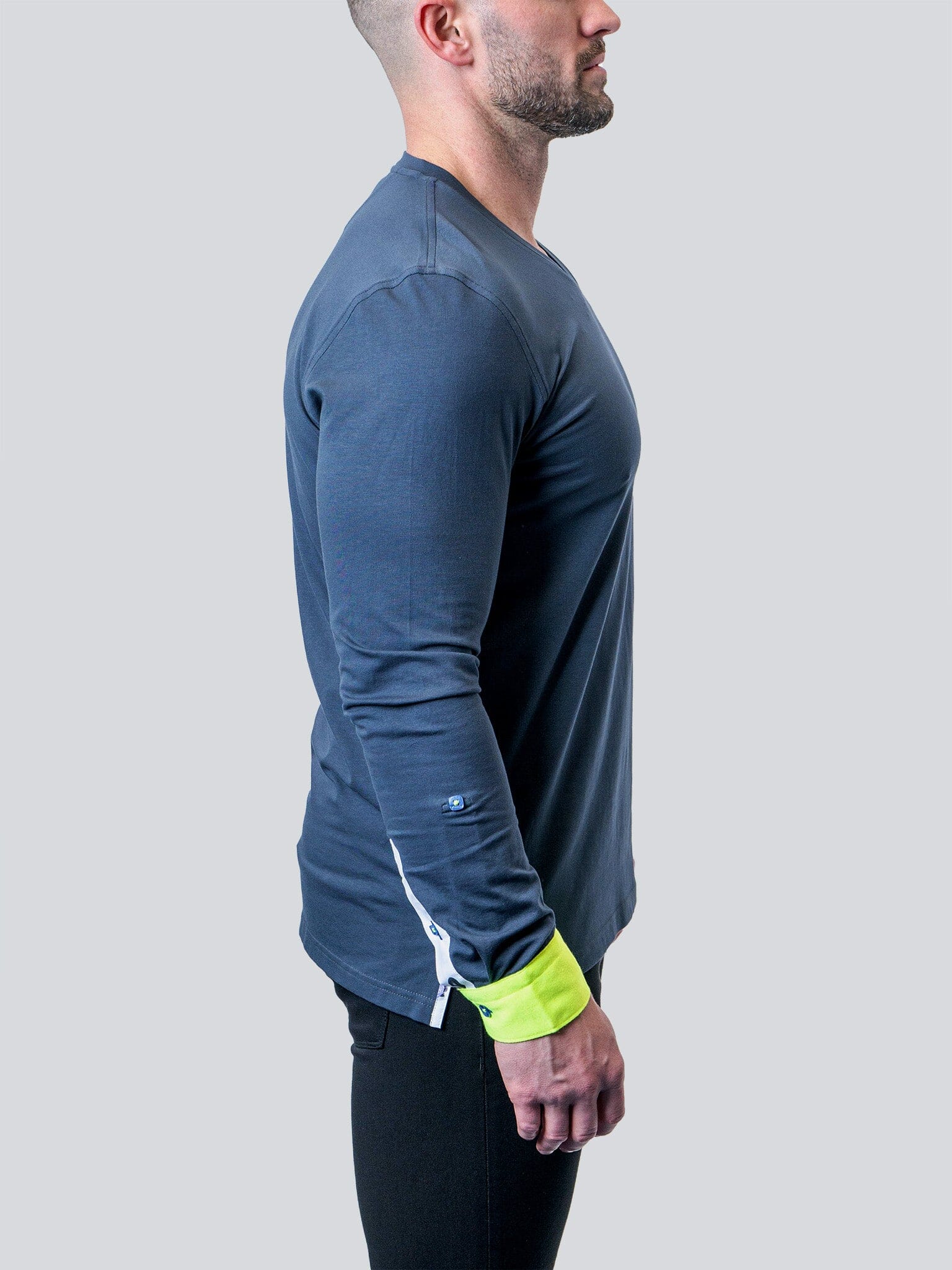 Edison NeonCuff Blue V-Neck