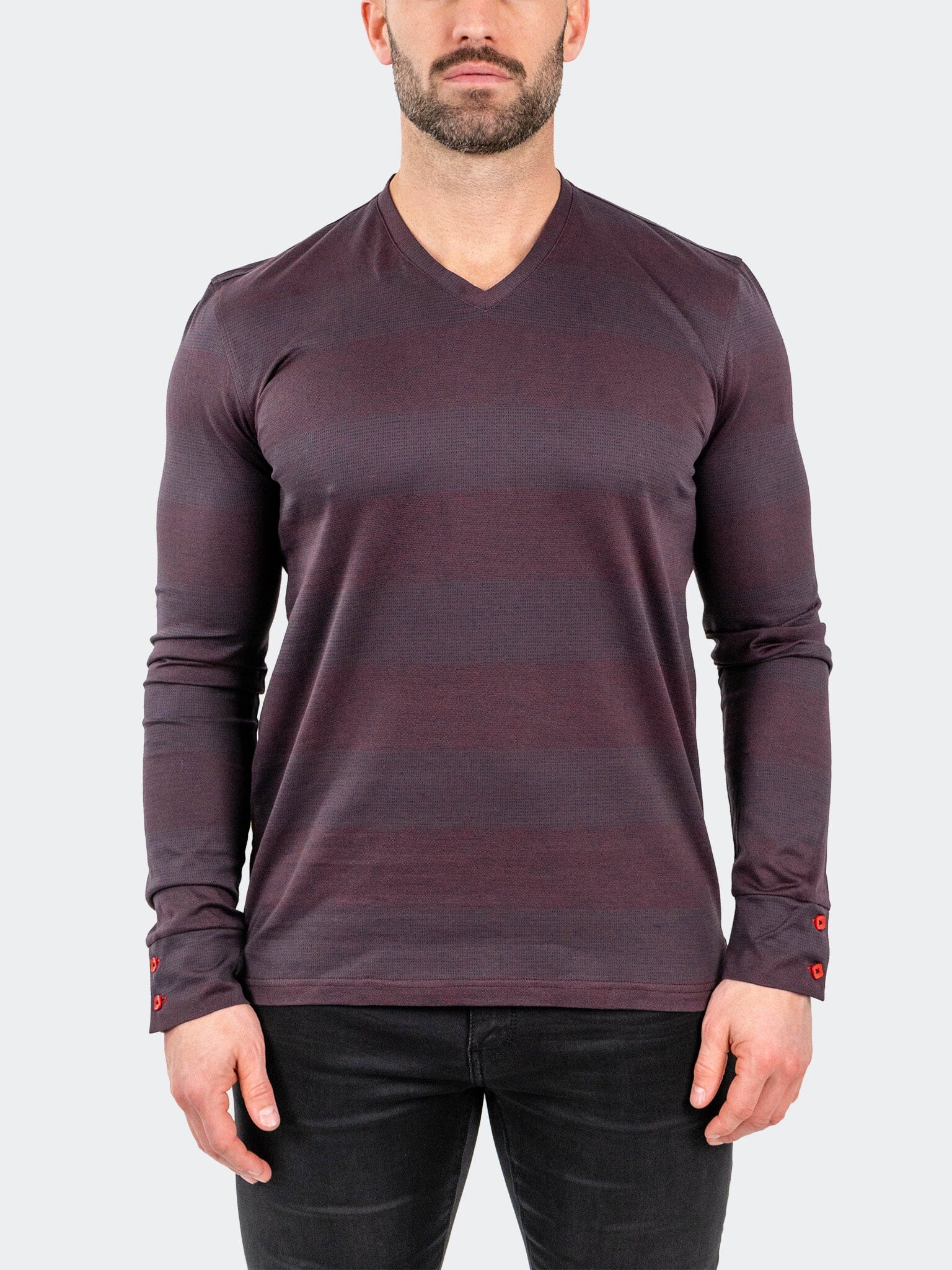 Edison Rustic Burgundy V-Neck