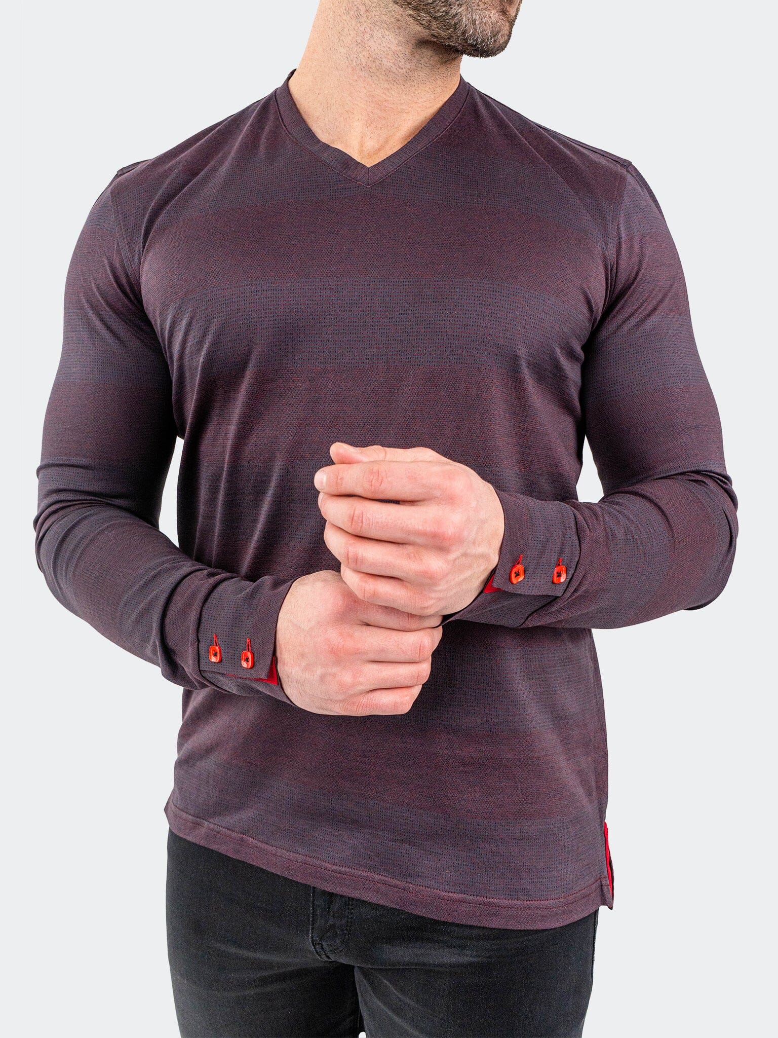 Edison Rustic Burgundy V-Neck