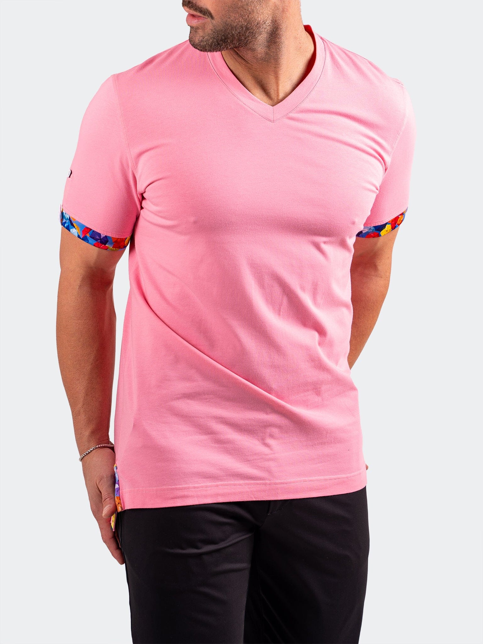 Vivaldi Light Pink V-Neck Tee