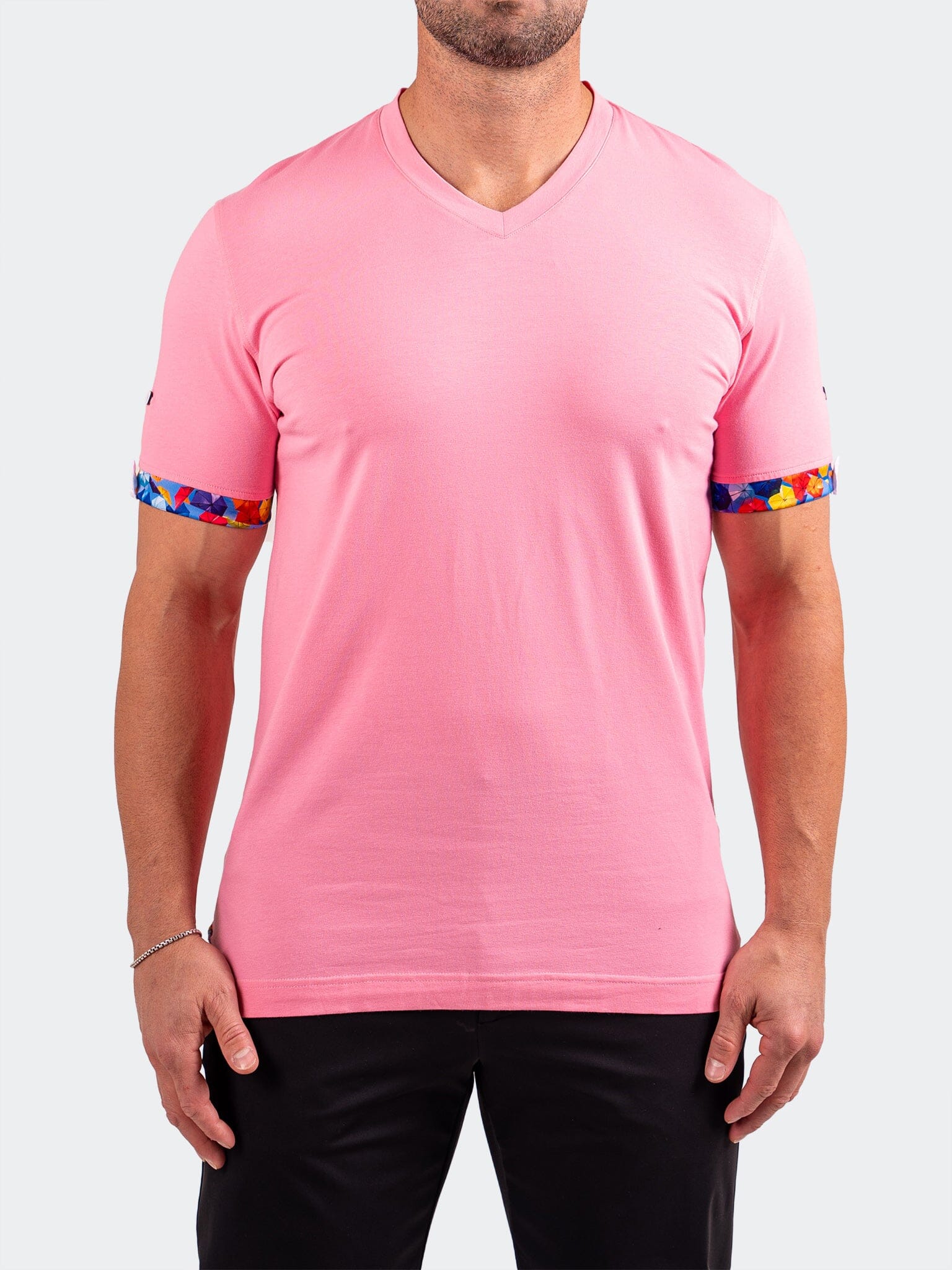 Vivaldi Light Pink V-Neck Tee