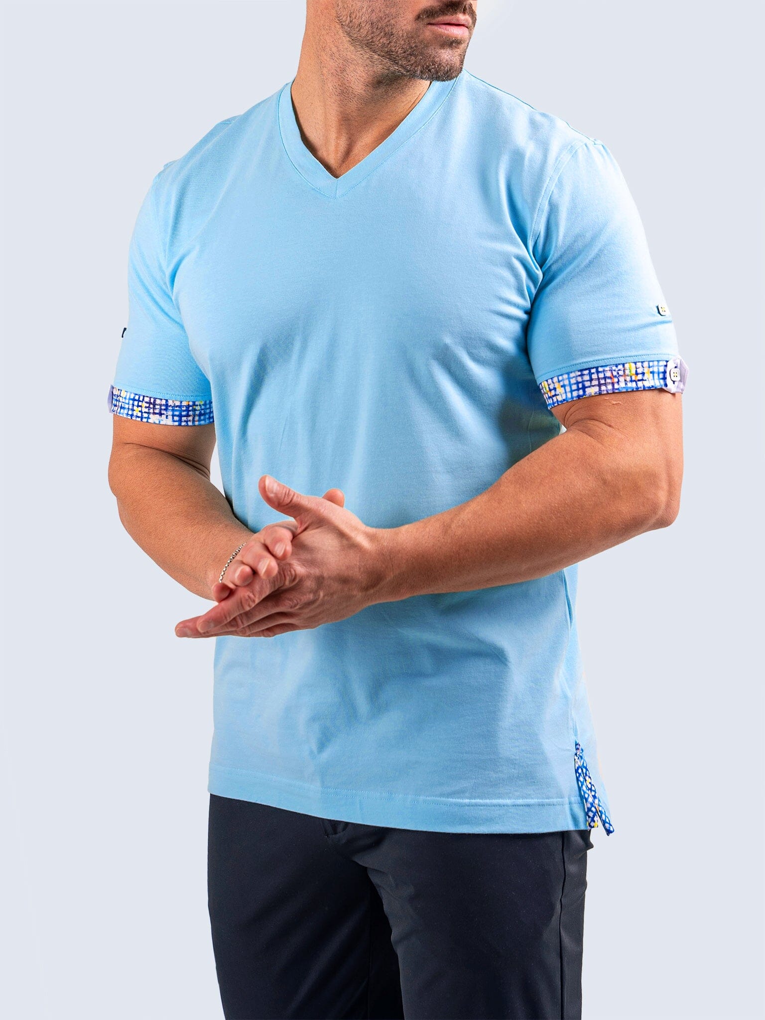 Vivaldi Pastel Green V-Neck Tee