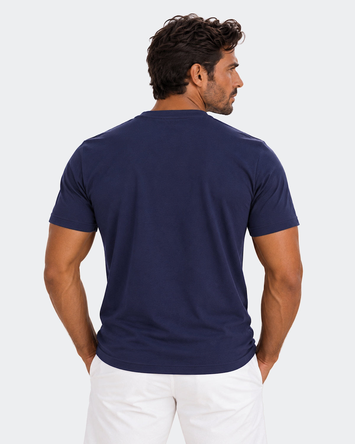 V-Neck SS Short Sleeve Unknown 0009 Blue