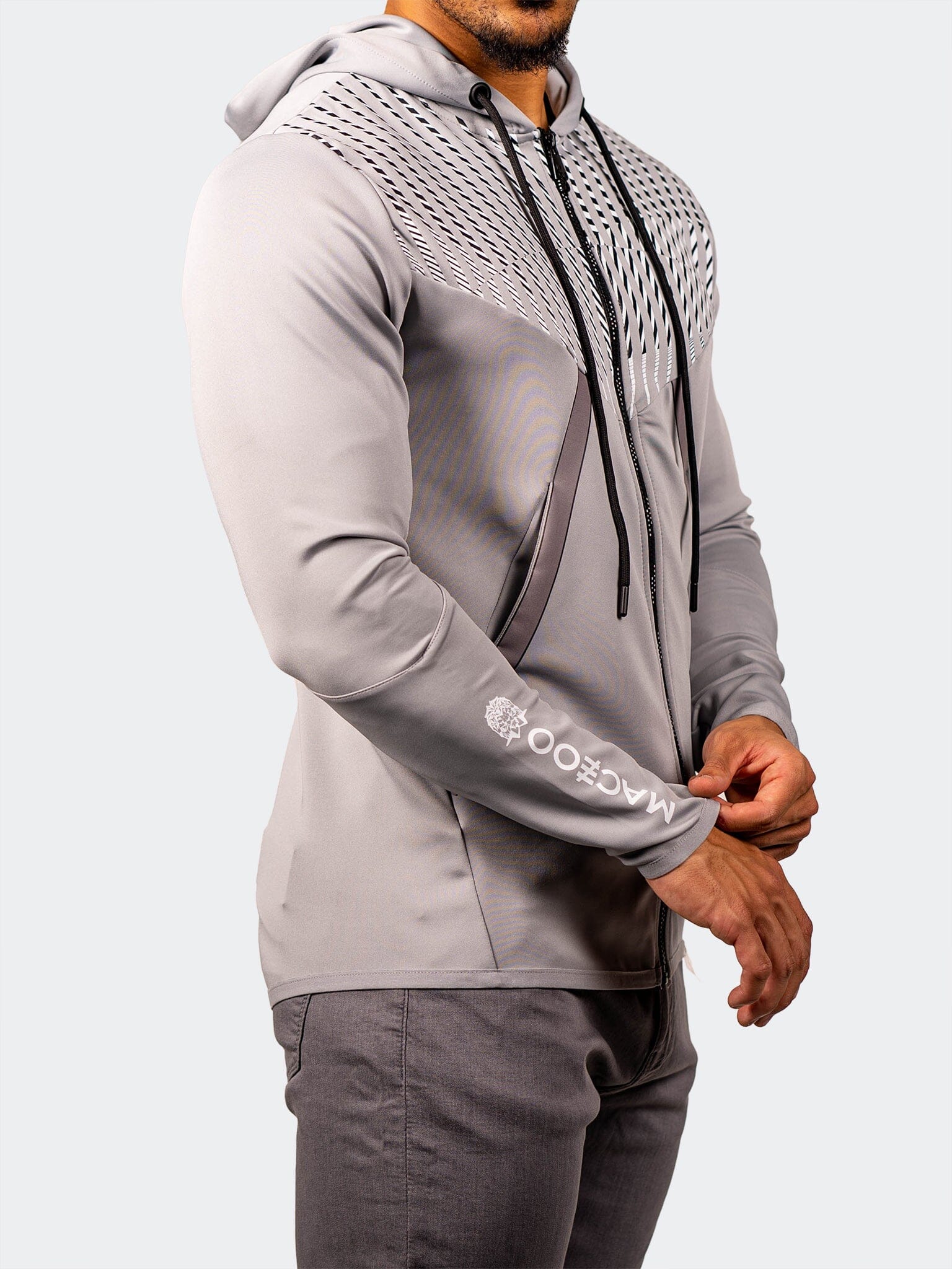 Shield Grey Zip Hoodie