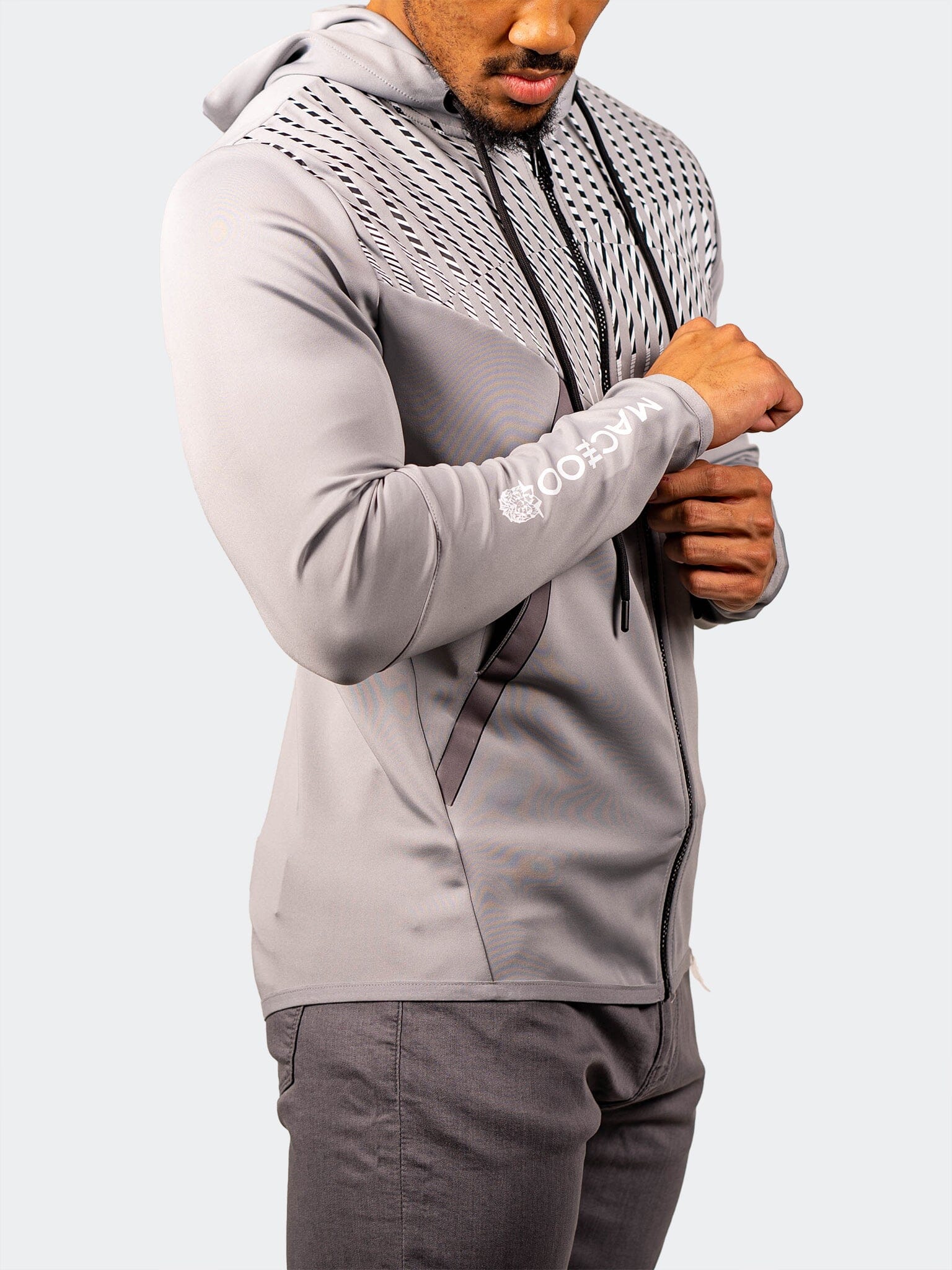 Shield Grey Zip Hoodie