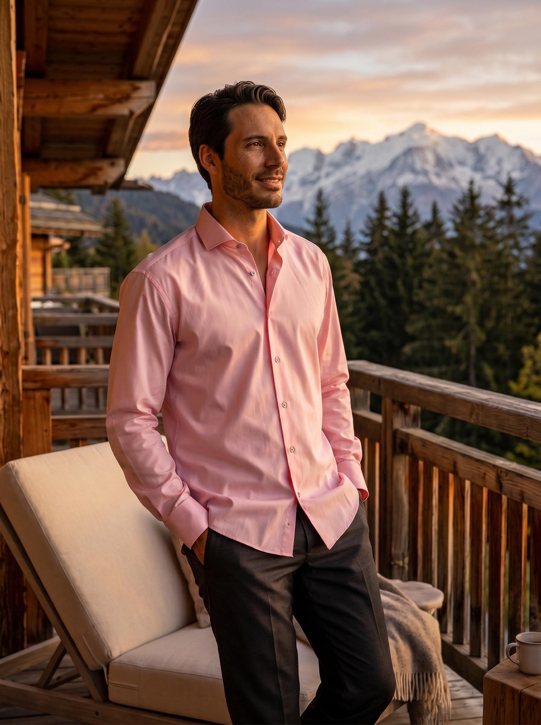 StretchCore Pink Dress Shirt