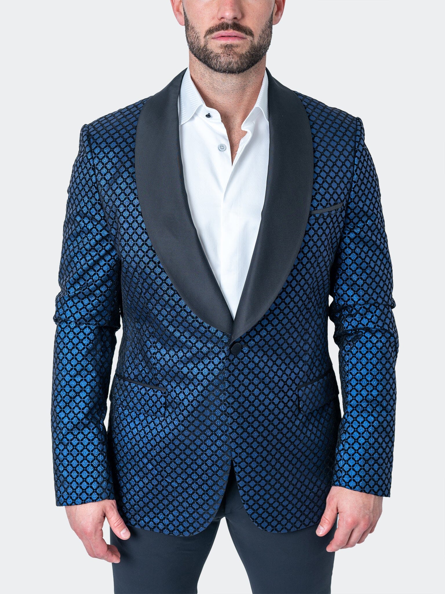 Shawl Sparkle Blue Blazer