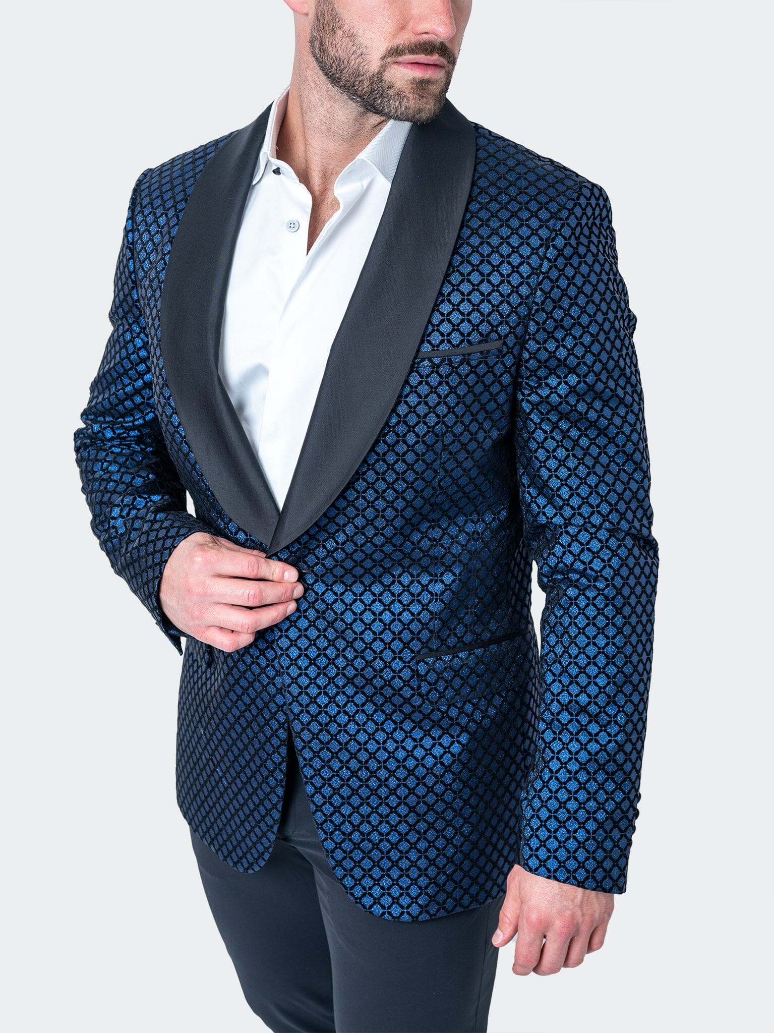 Shawl Sparkle Blue Blazer