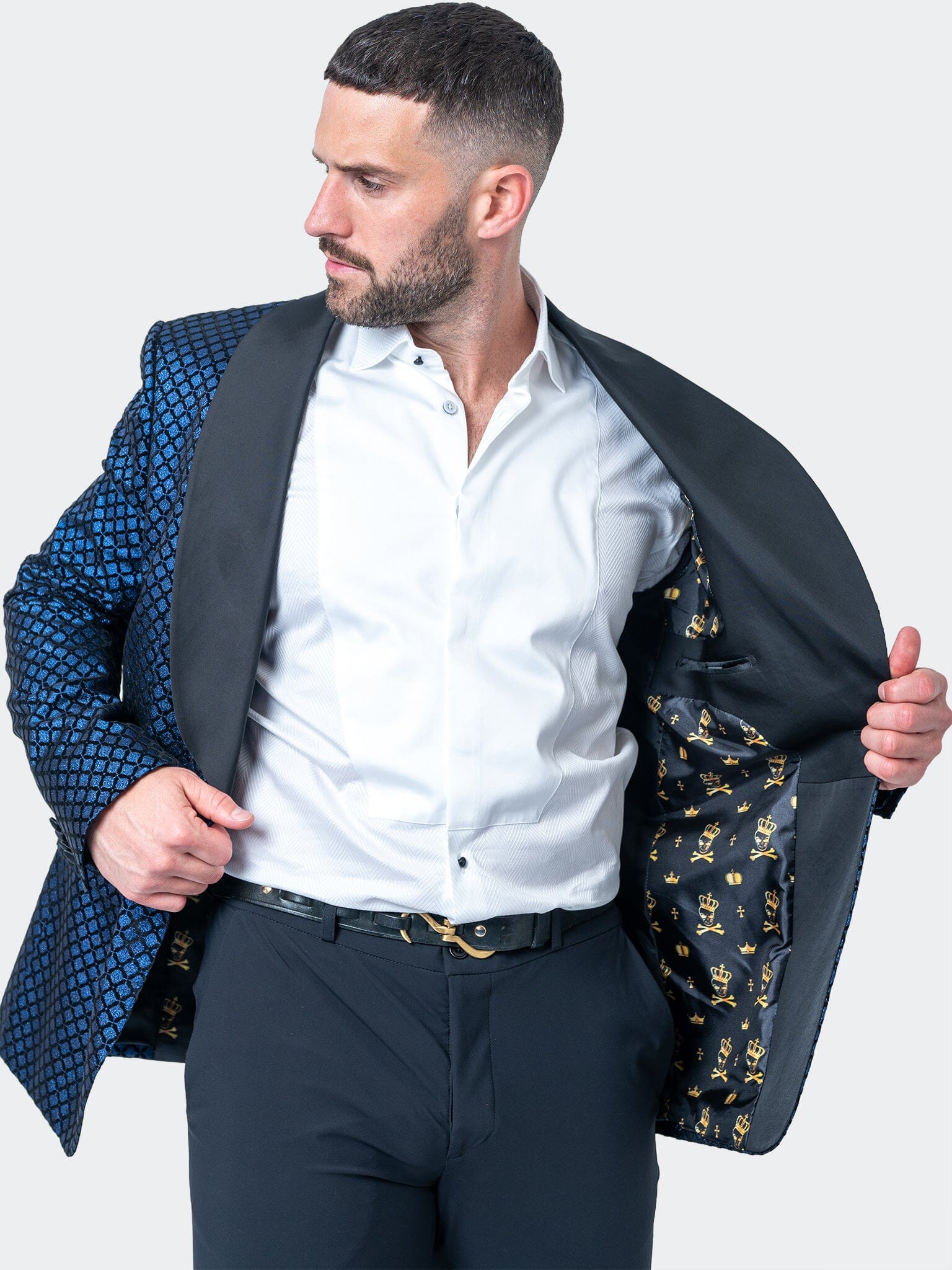 Shawl Sparkle Blue Blazer