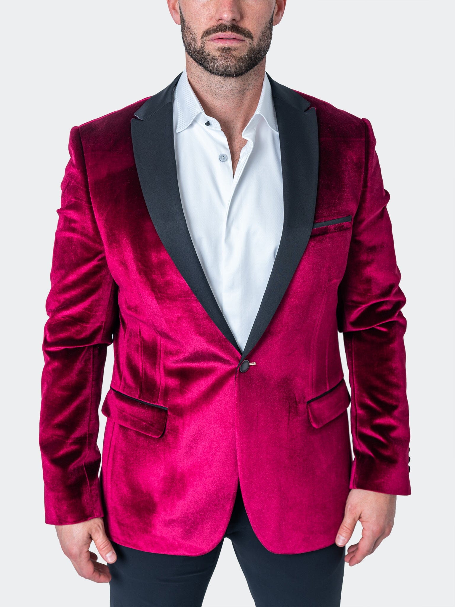 Tesla Velvet Red Blazer