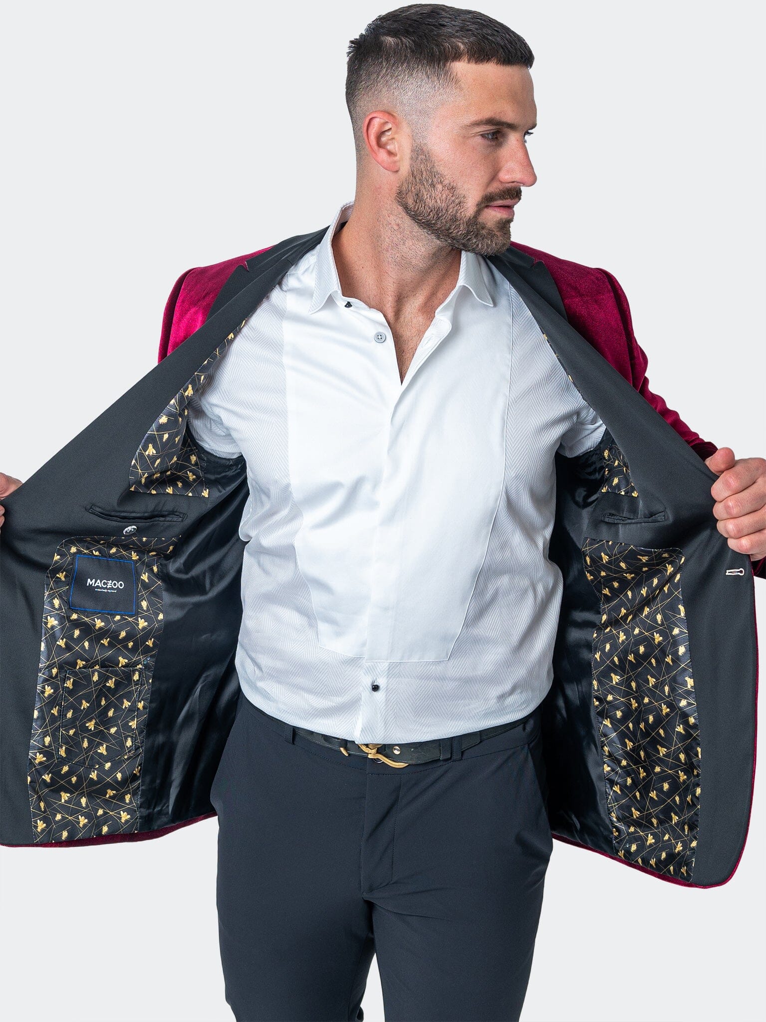 Tesla Velvet Red Blazer