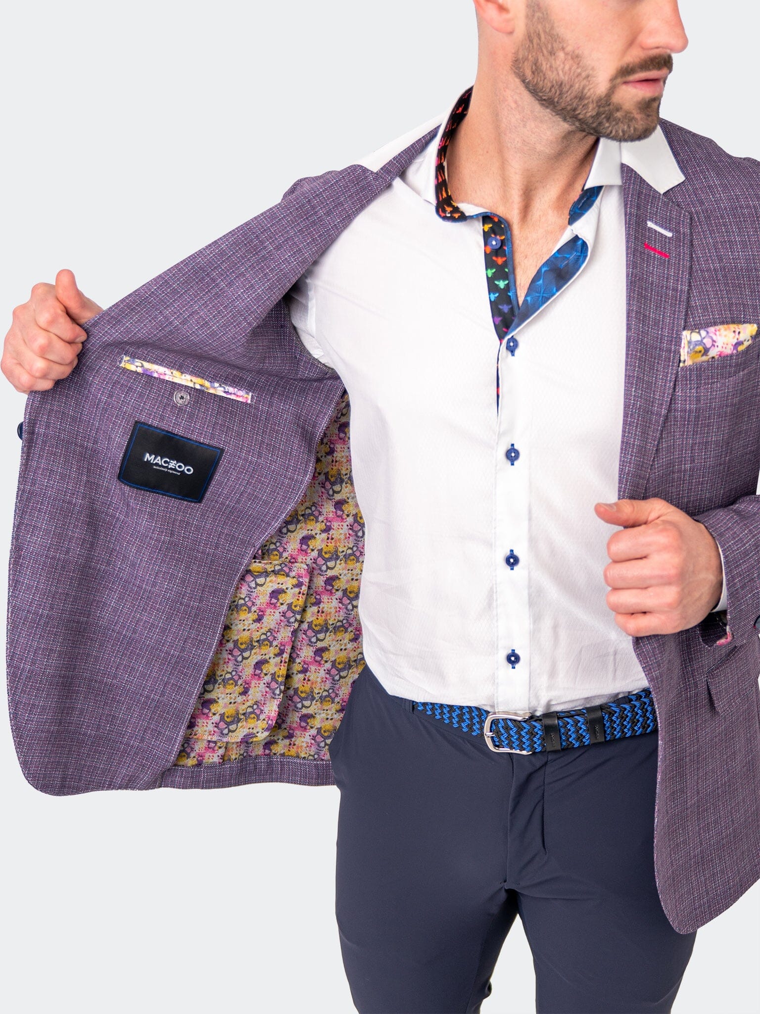 Blazer Unconstructed Preppy Purple