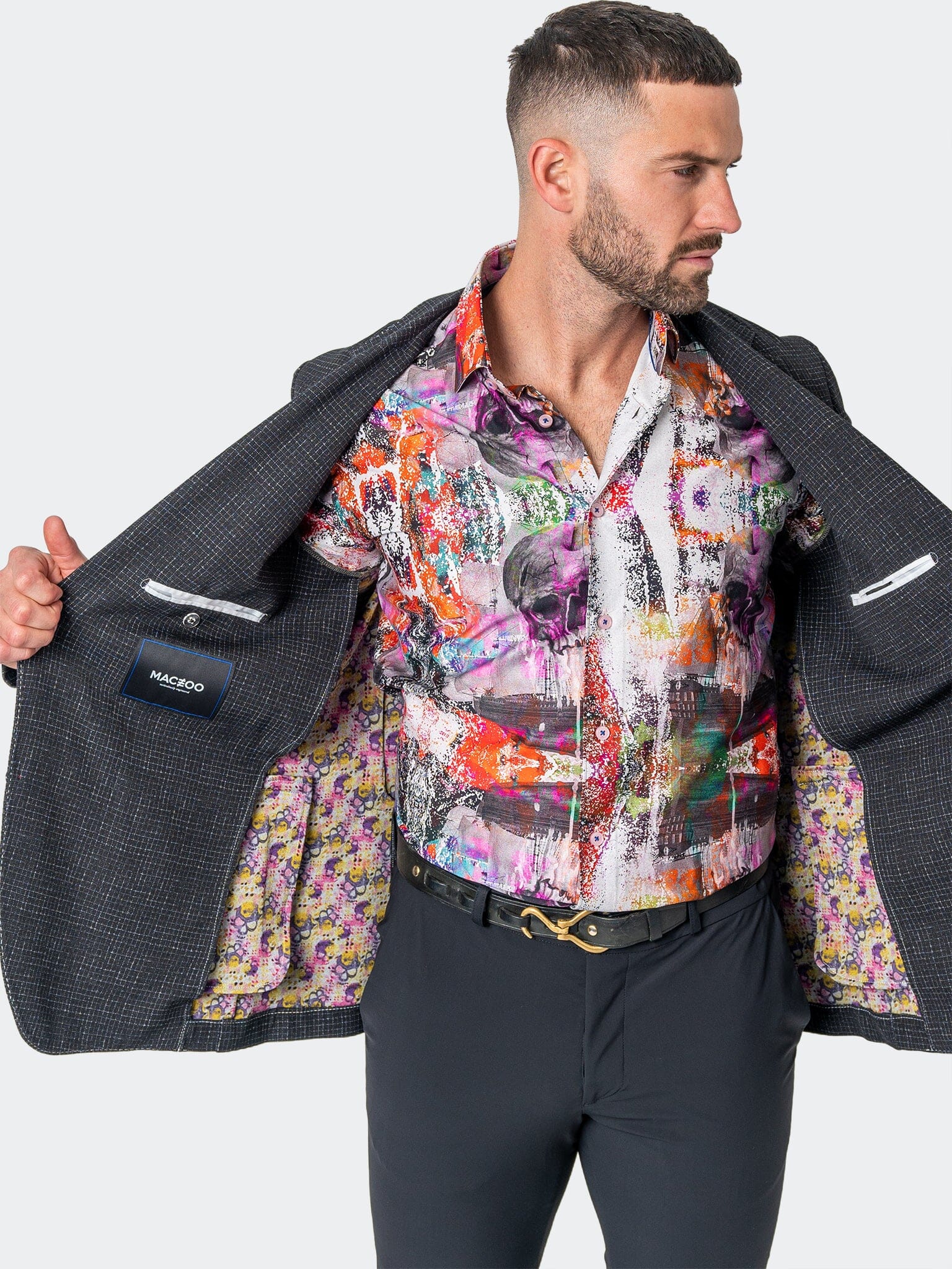 Blazer Unconstructed Squared Black