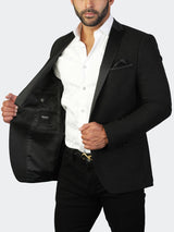 Blazer Algebra Sasar Black View-5