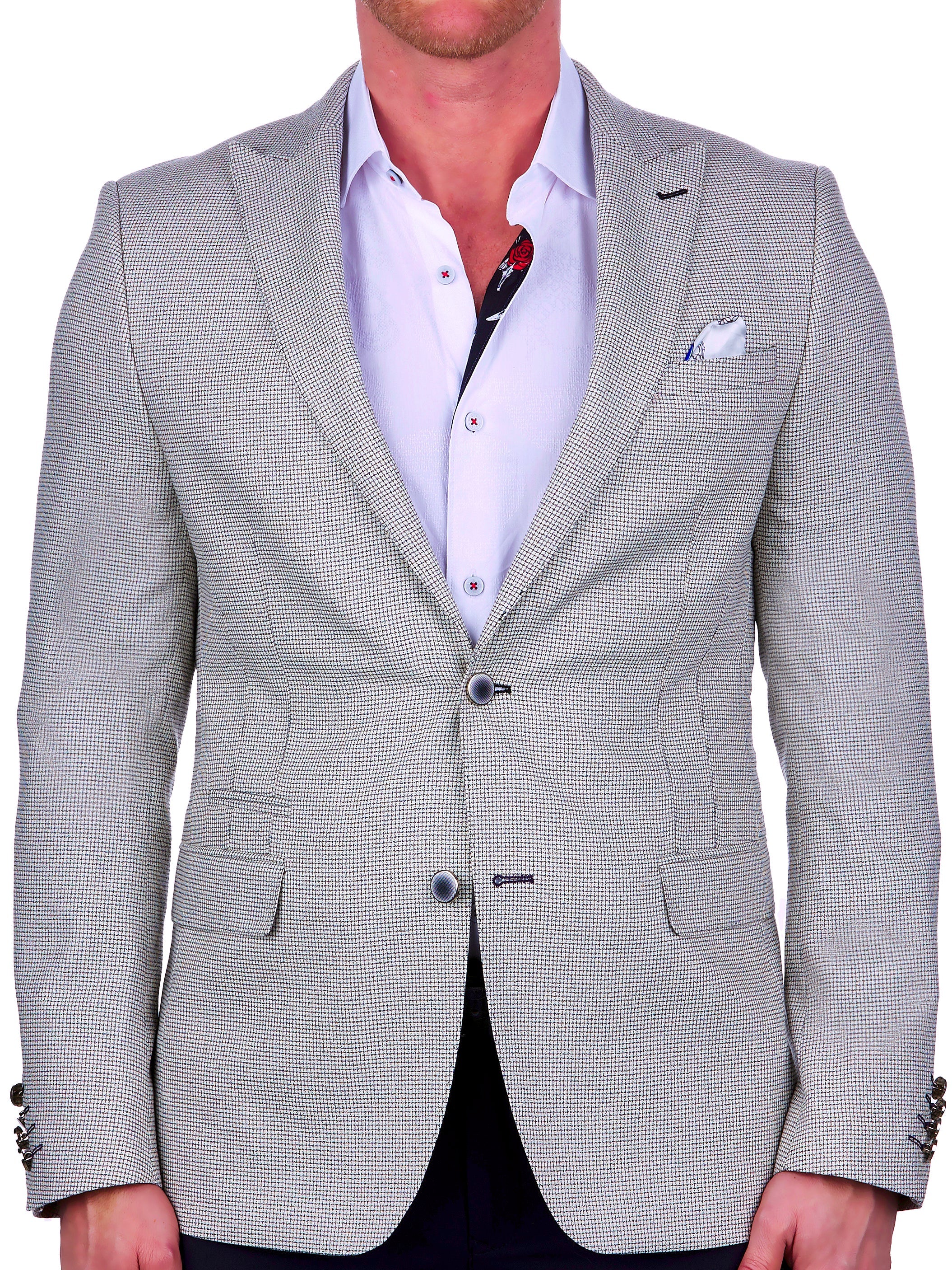 Blazer Bethoven Grid White