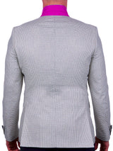 Blazer Bethoven Grid White View-5