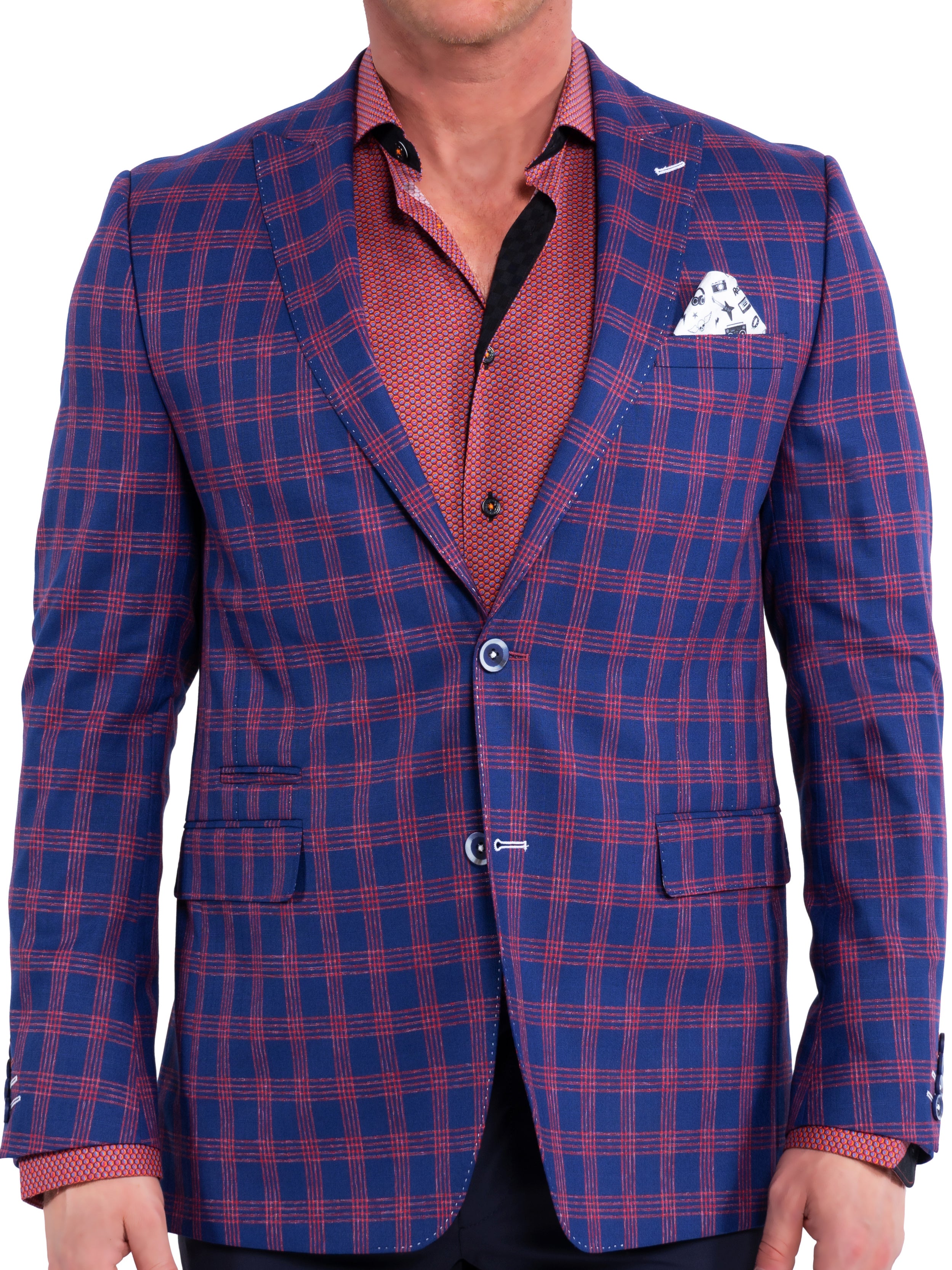 Blazer Bethoven PlaidPink Blue