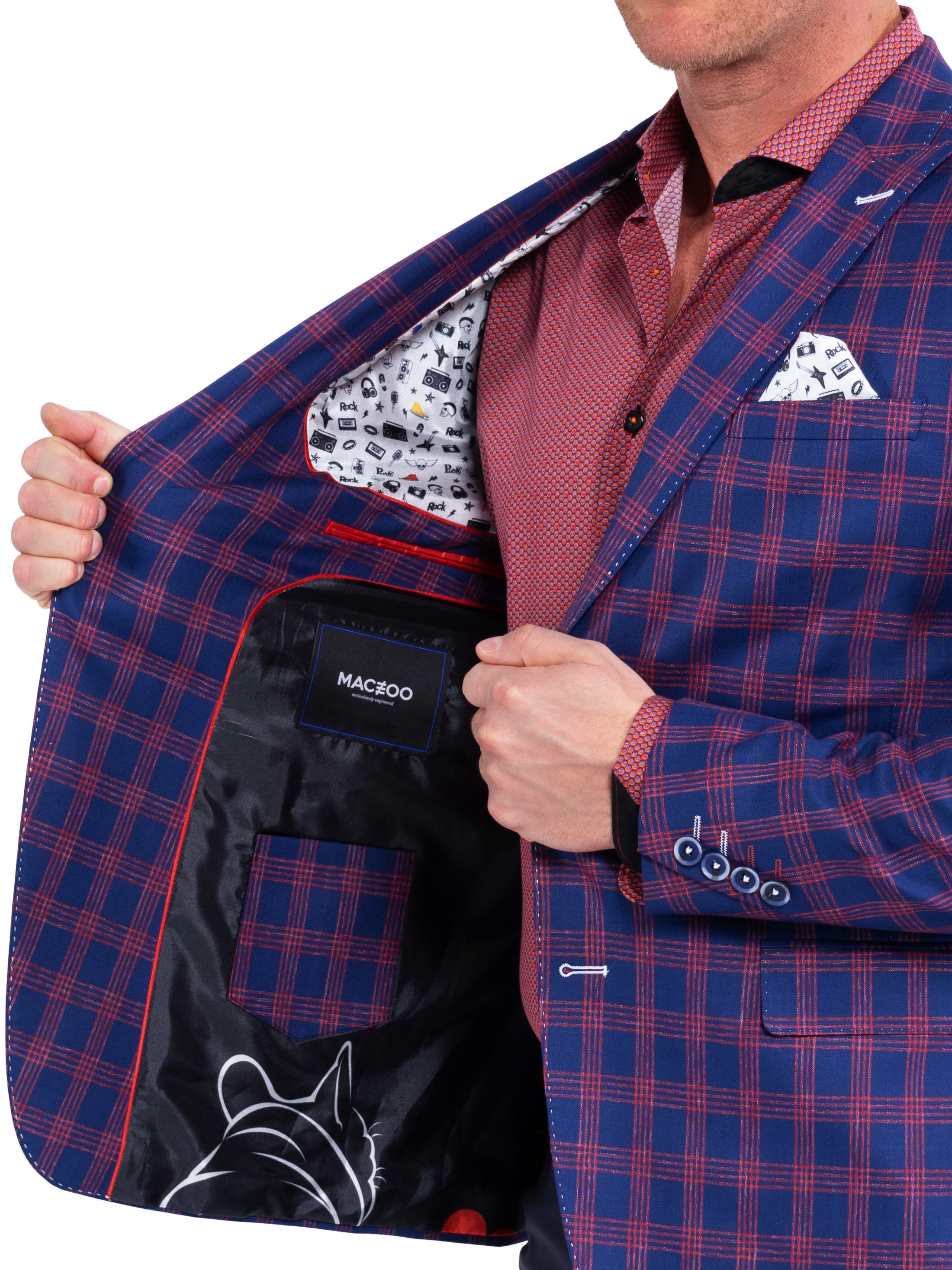 Blazer Bethoven PlaidPink Blue