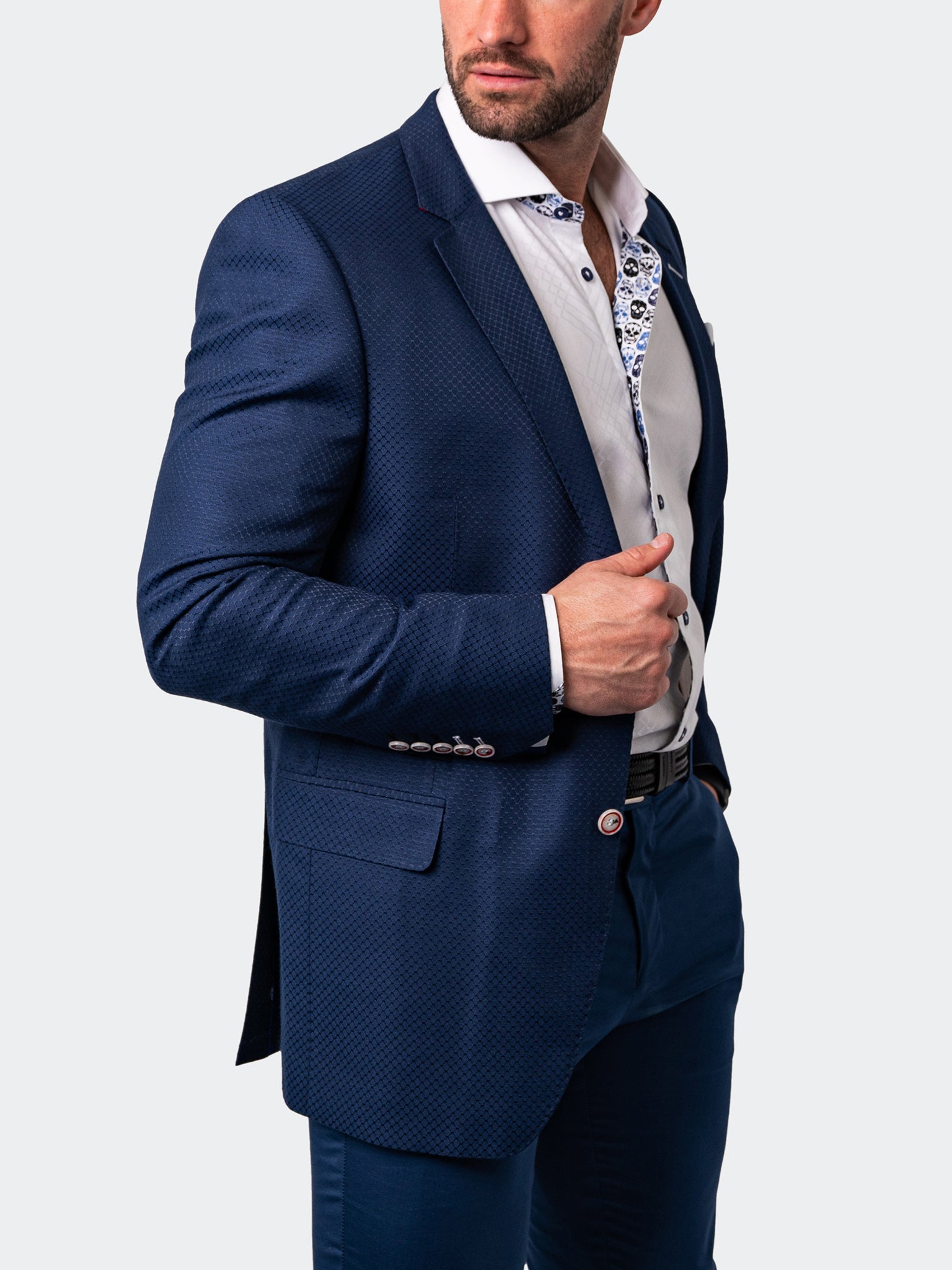 Blazer Socrate Diamond Row Blue
