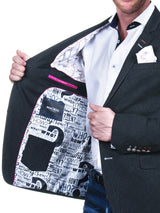 Blazer Socrate GeometricBlack Black View-5