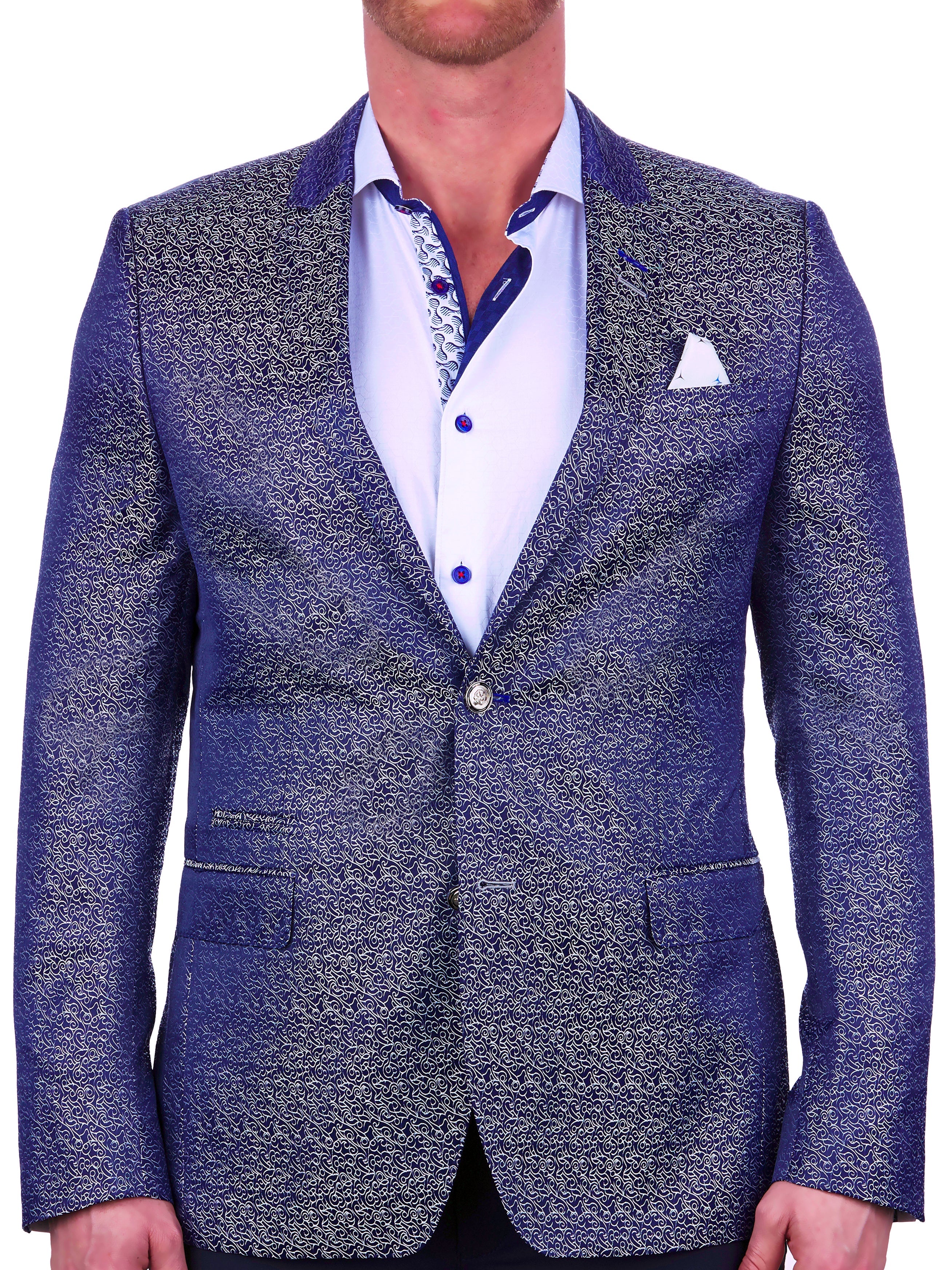 Blazer Socrate Scribble Blue