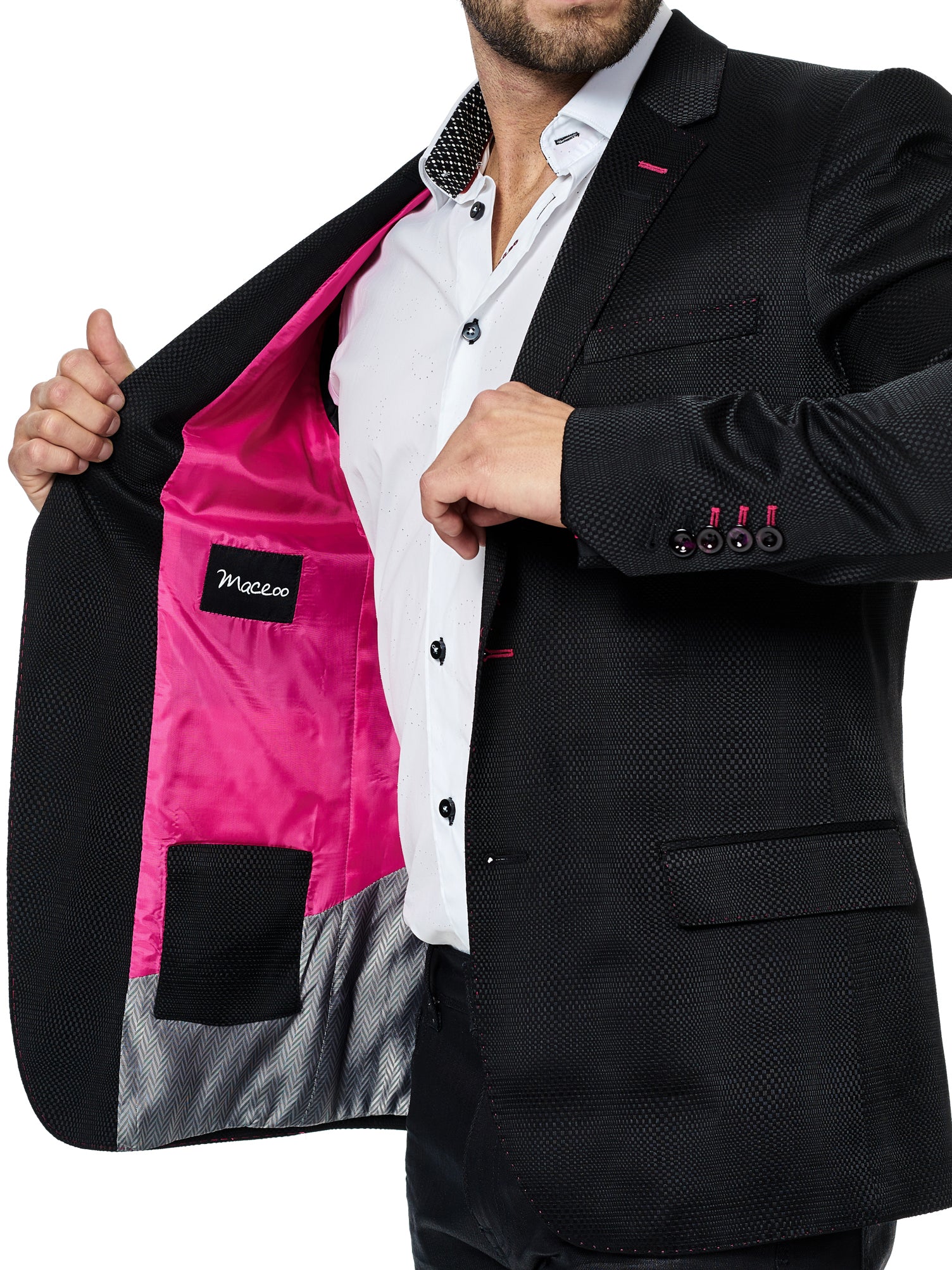Blazer Socrate Wave Square Fushia
