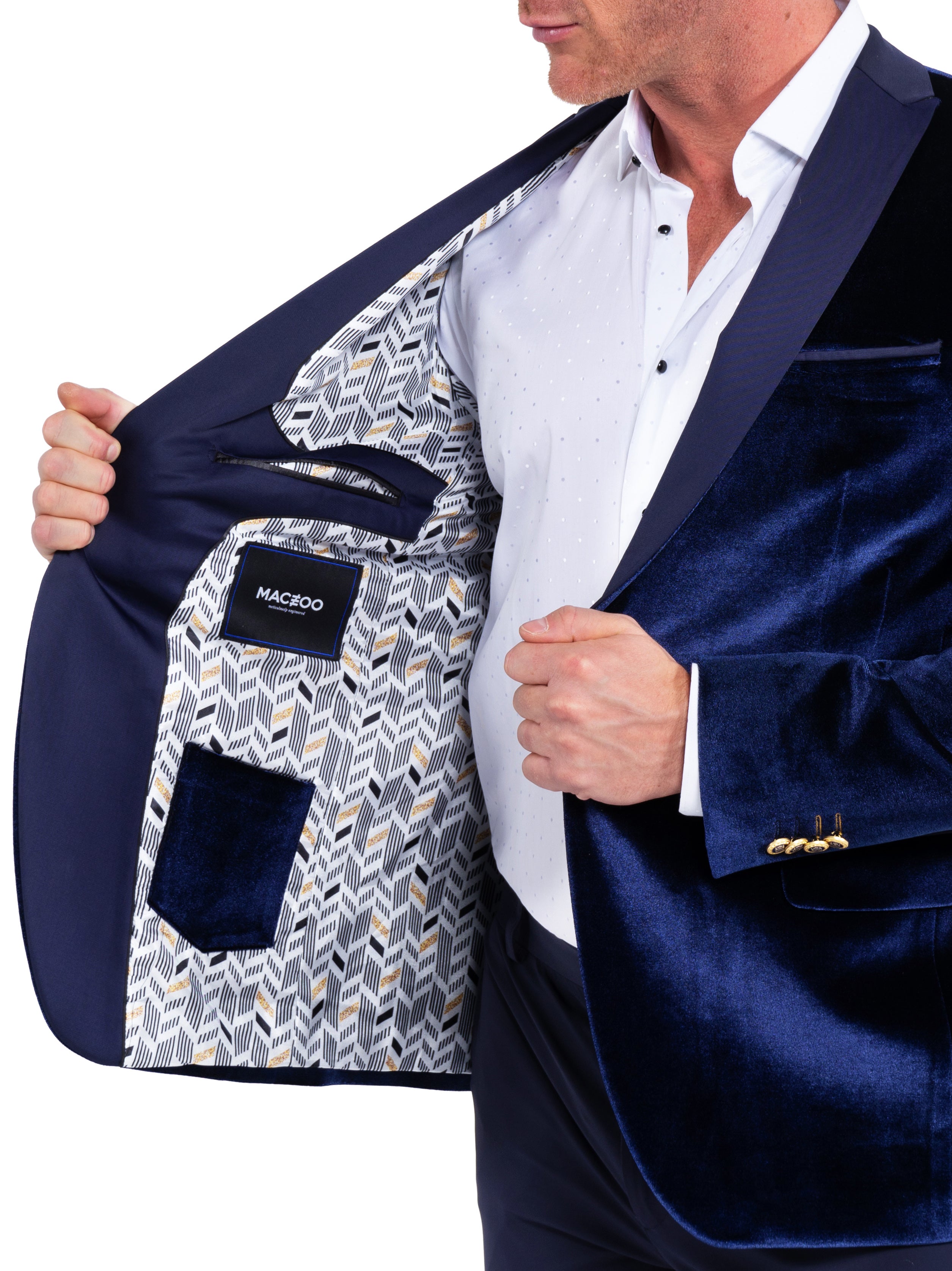 Perm Blazer Tesla CrushedVelvet Blue