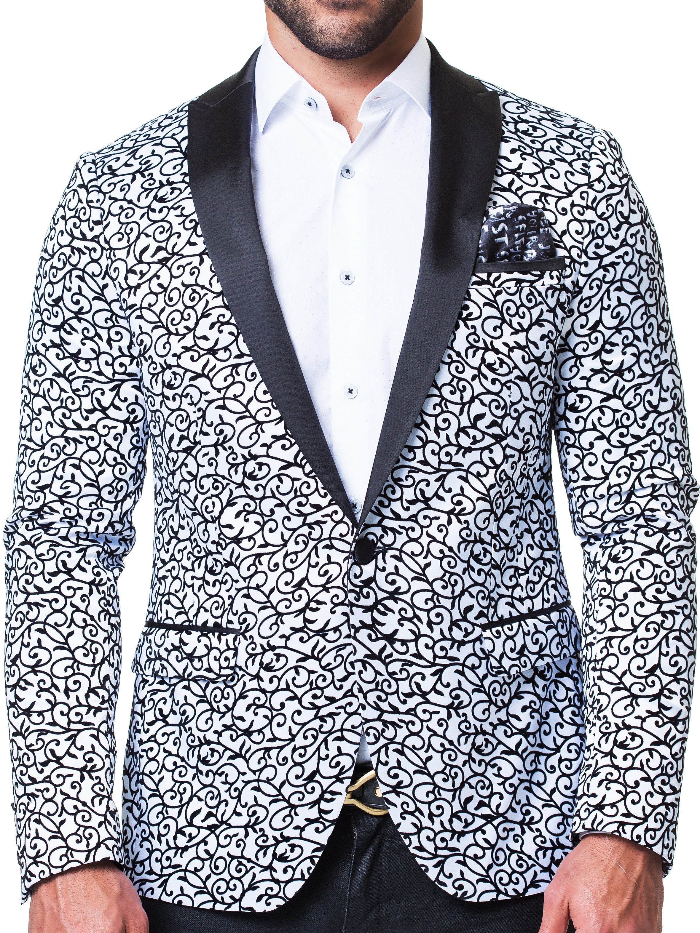 Tesla Spiral White Blazer