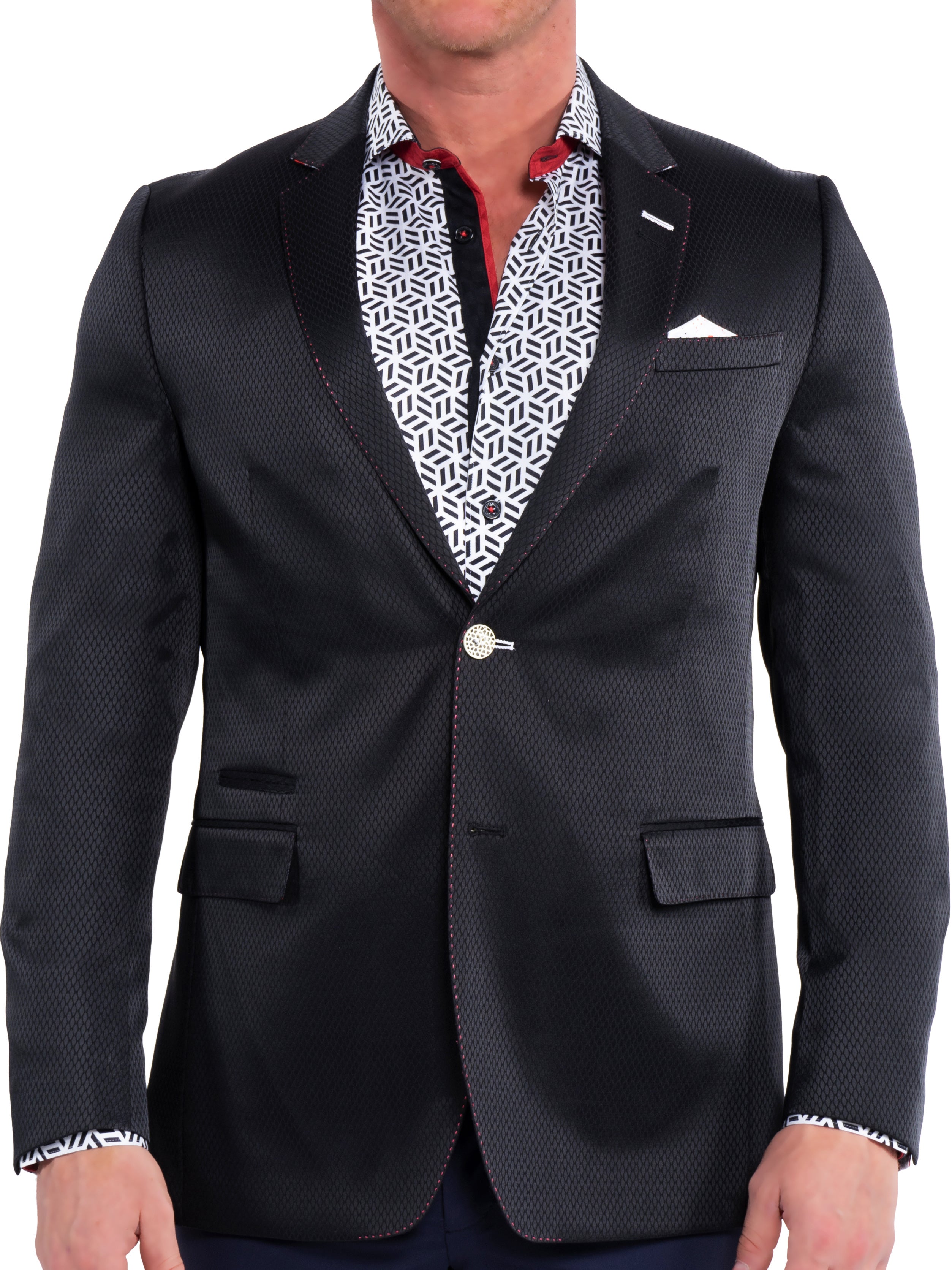 Blazer socrate DiamondPattern Black