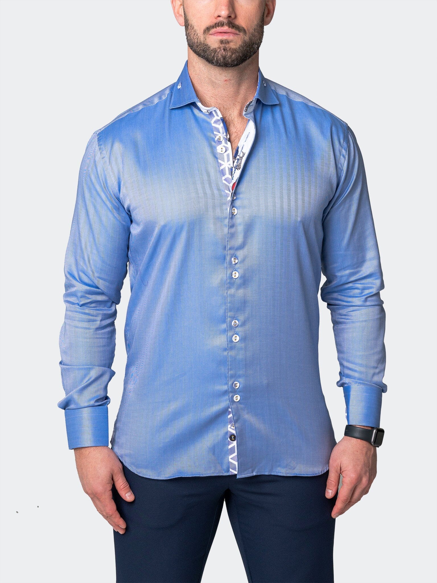 Eins Herringbone Blue