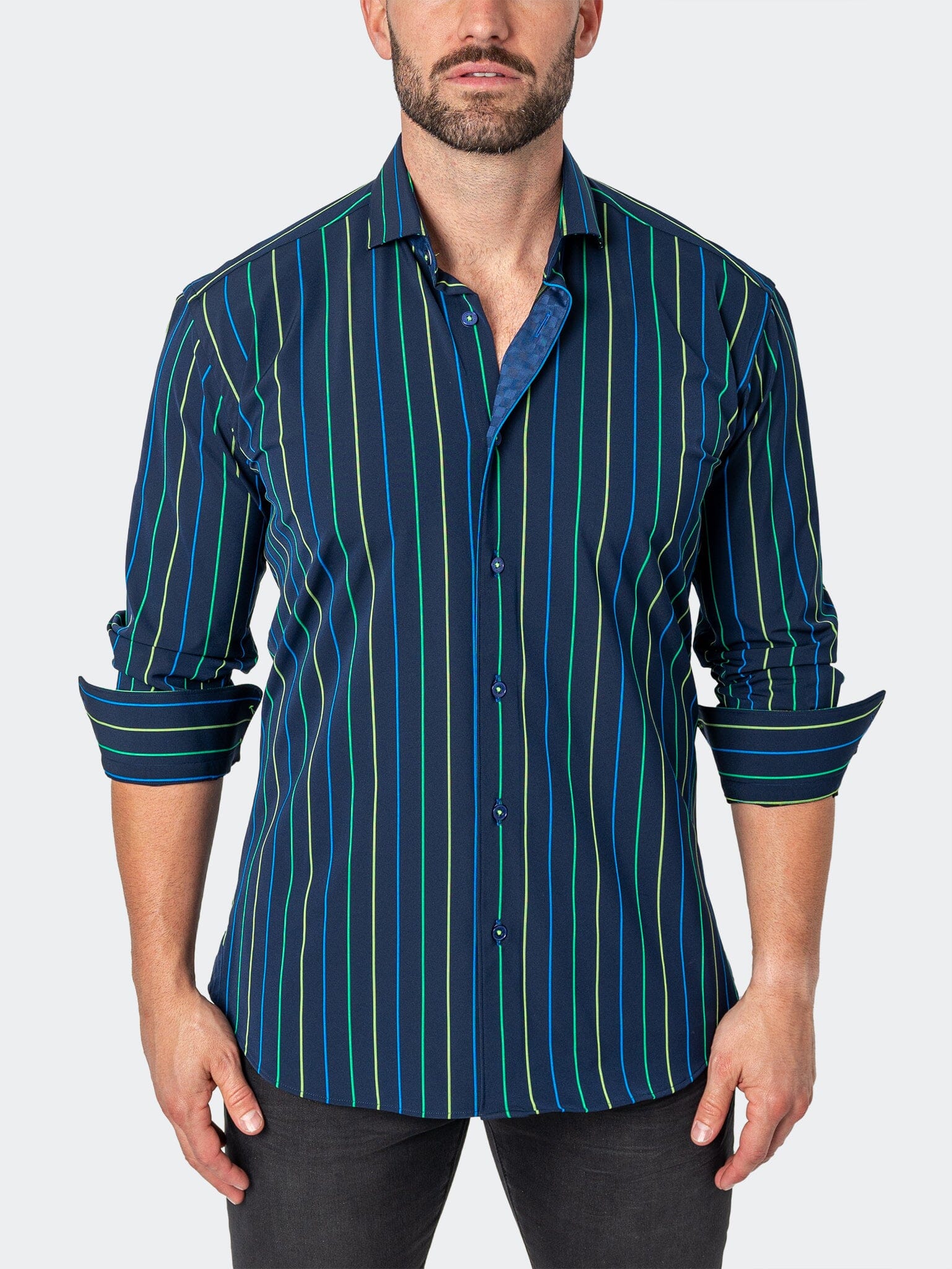 Eins StretchNeonStripe Blue