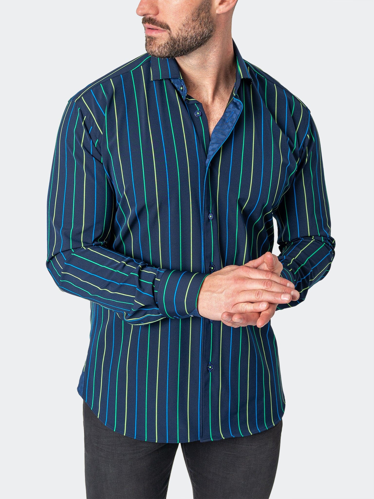 Eins StretchNeonStripe Blue