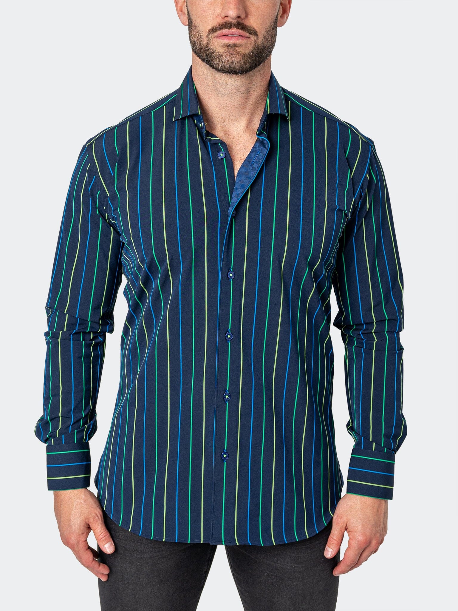 Eins StretchNeonStripe Blue