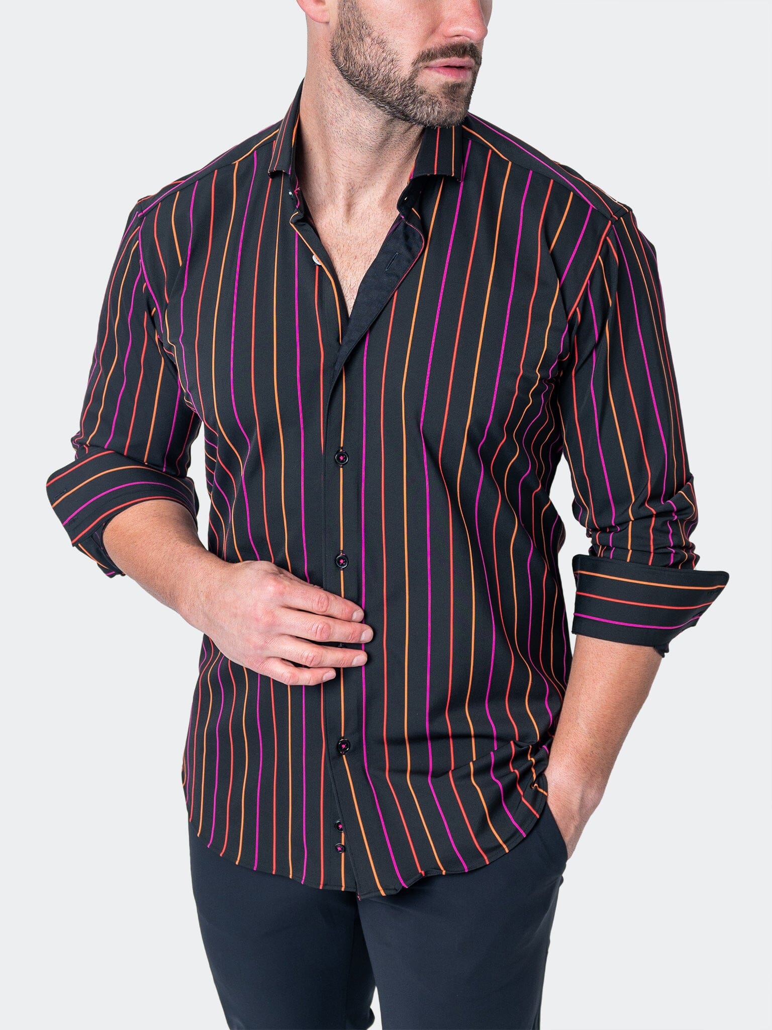 Eins StretchNeonStripe Grey