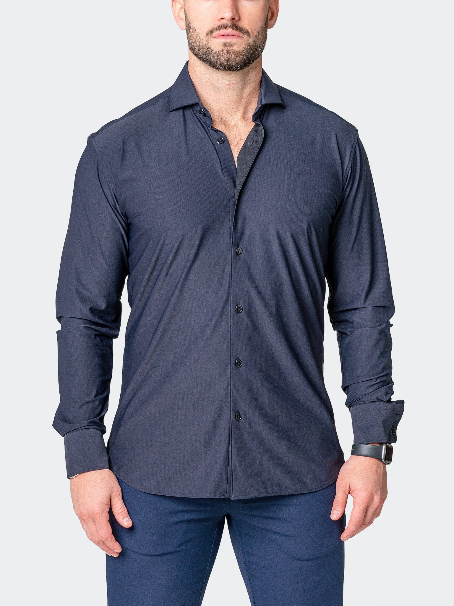Eins Pur Navy Stretch Shirt