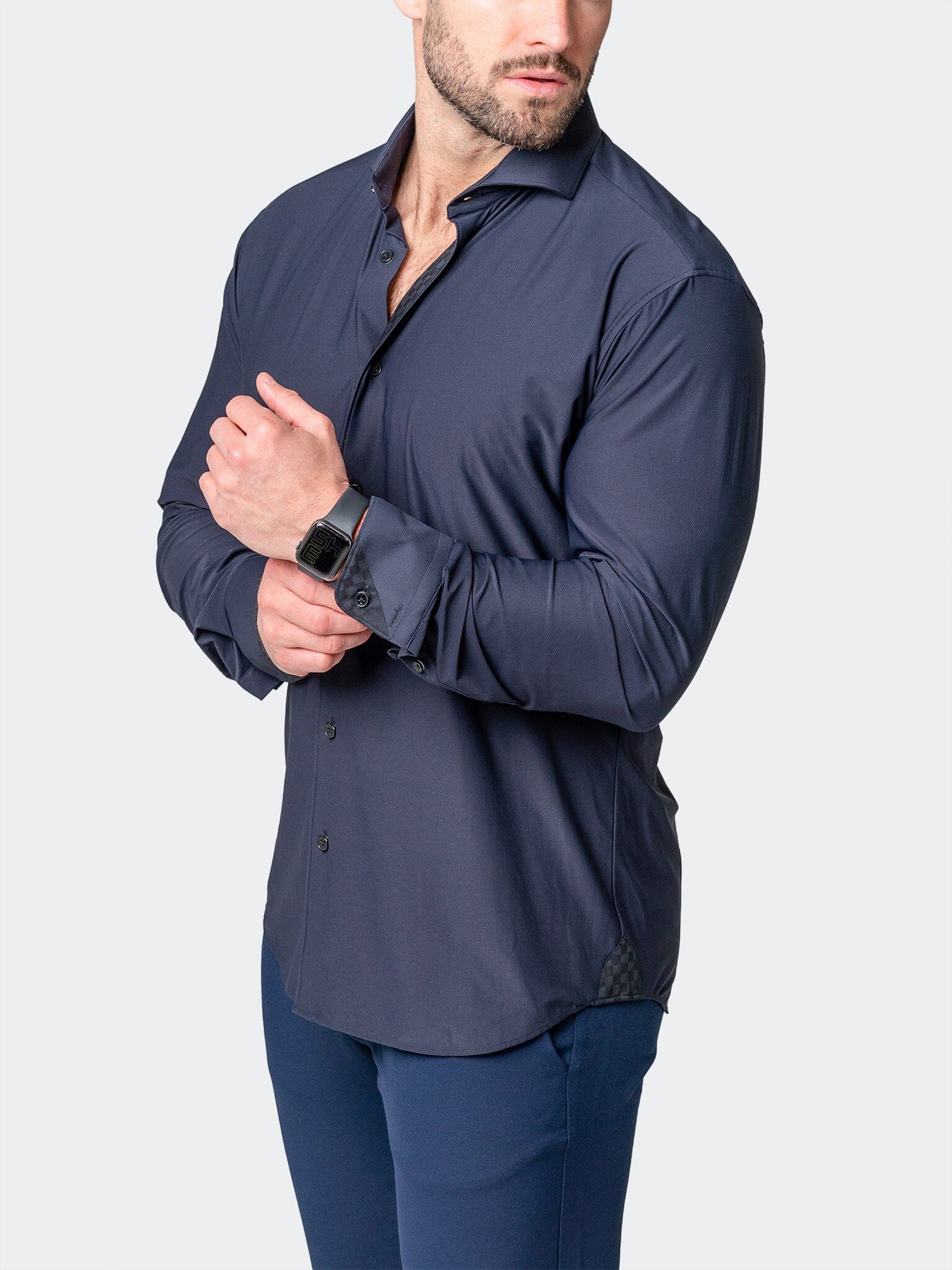 Eins Pur Navy Stretch Shirt