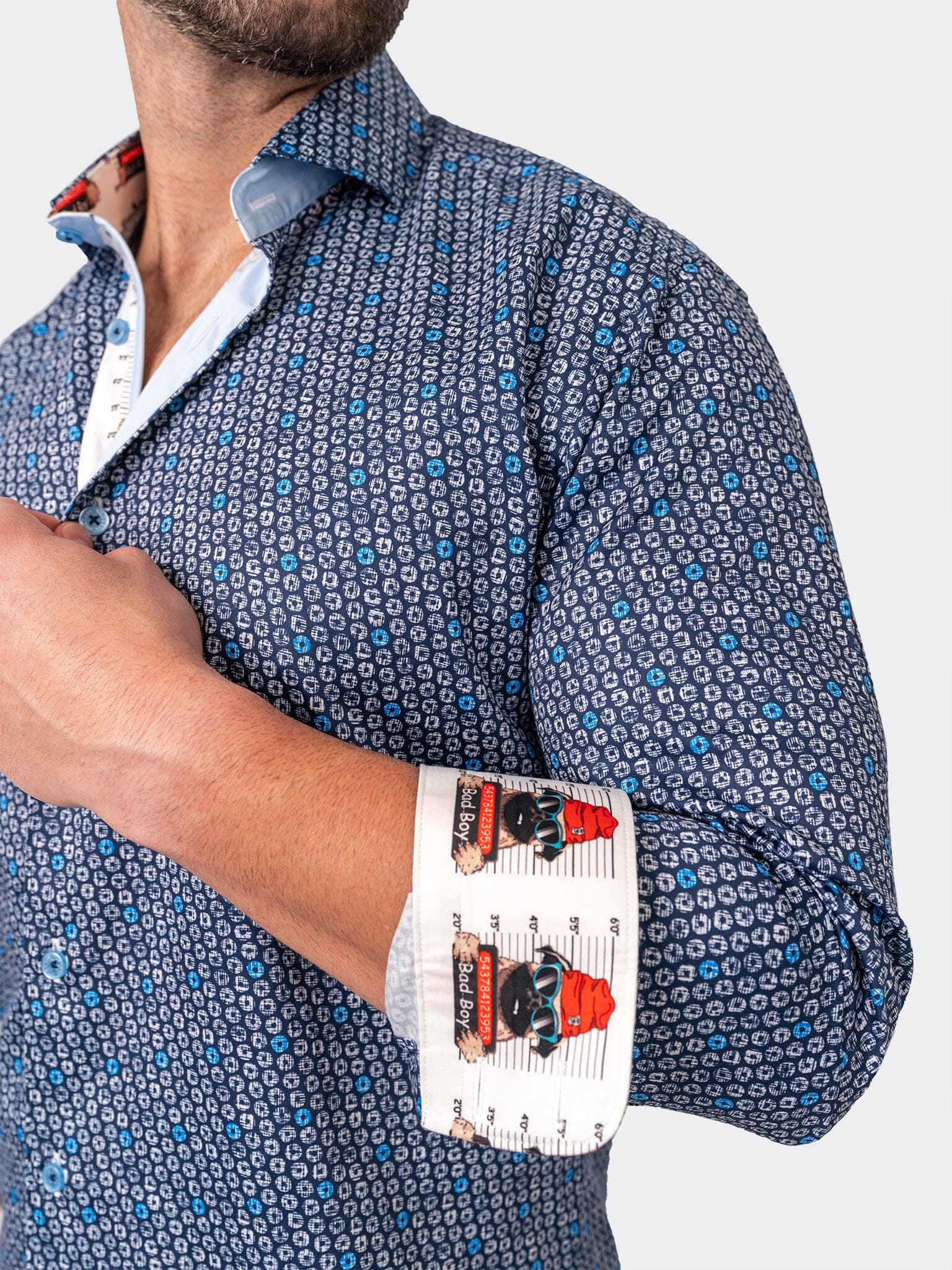 Records Blue Dress Shirt