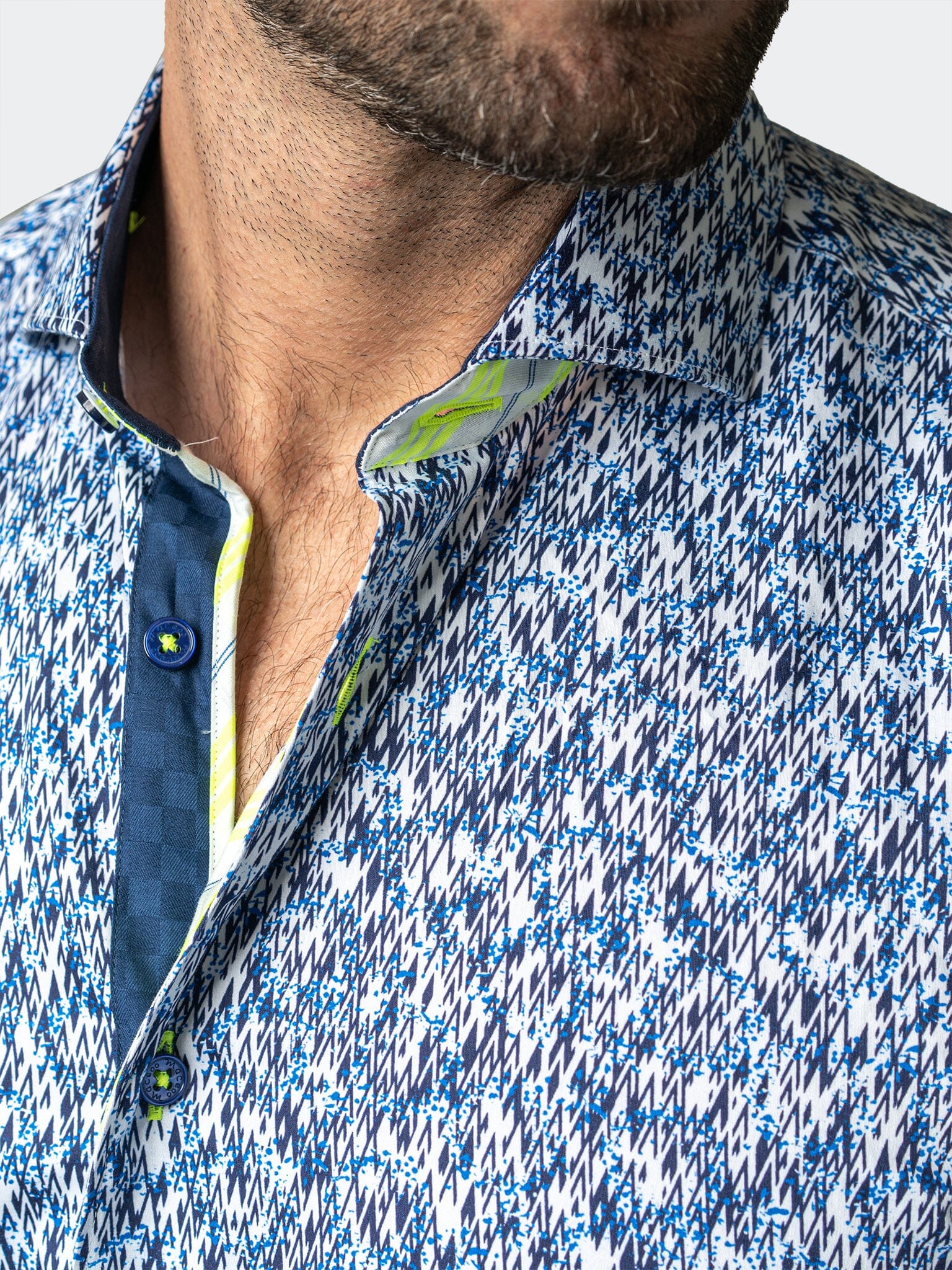 Eins Skim Blue Print Shirt