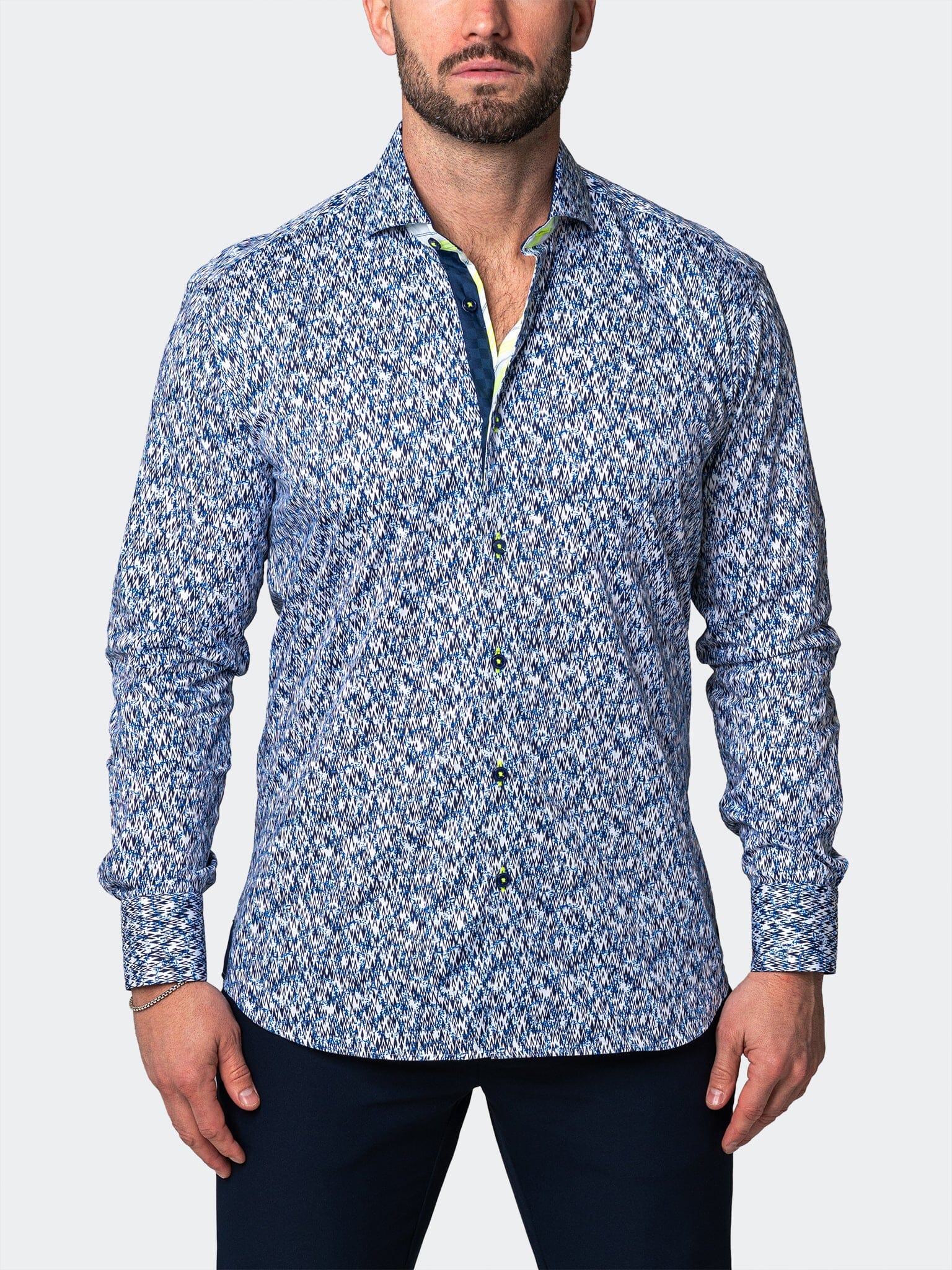 Eins Skim Blue Print Shirt
