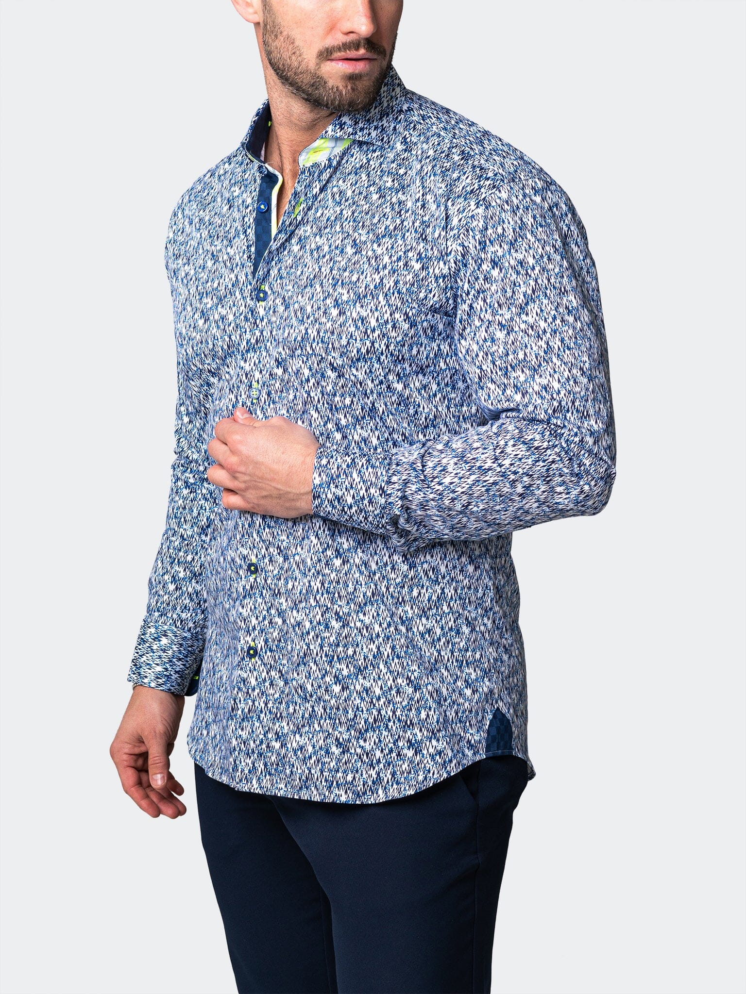 Eins Skim Blue Print Shirt