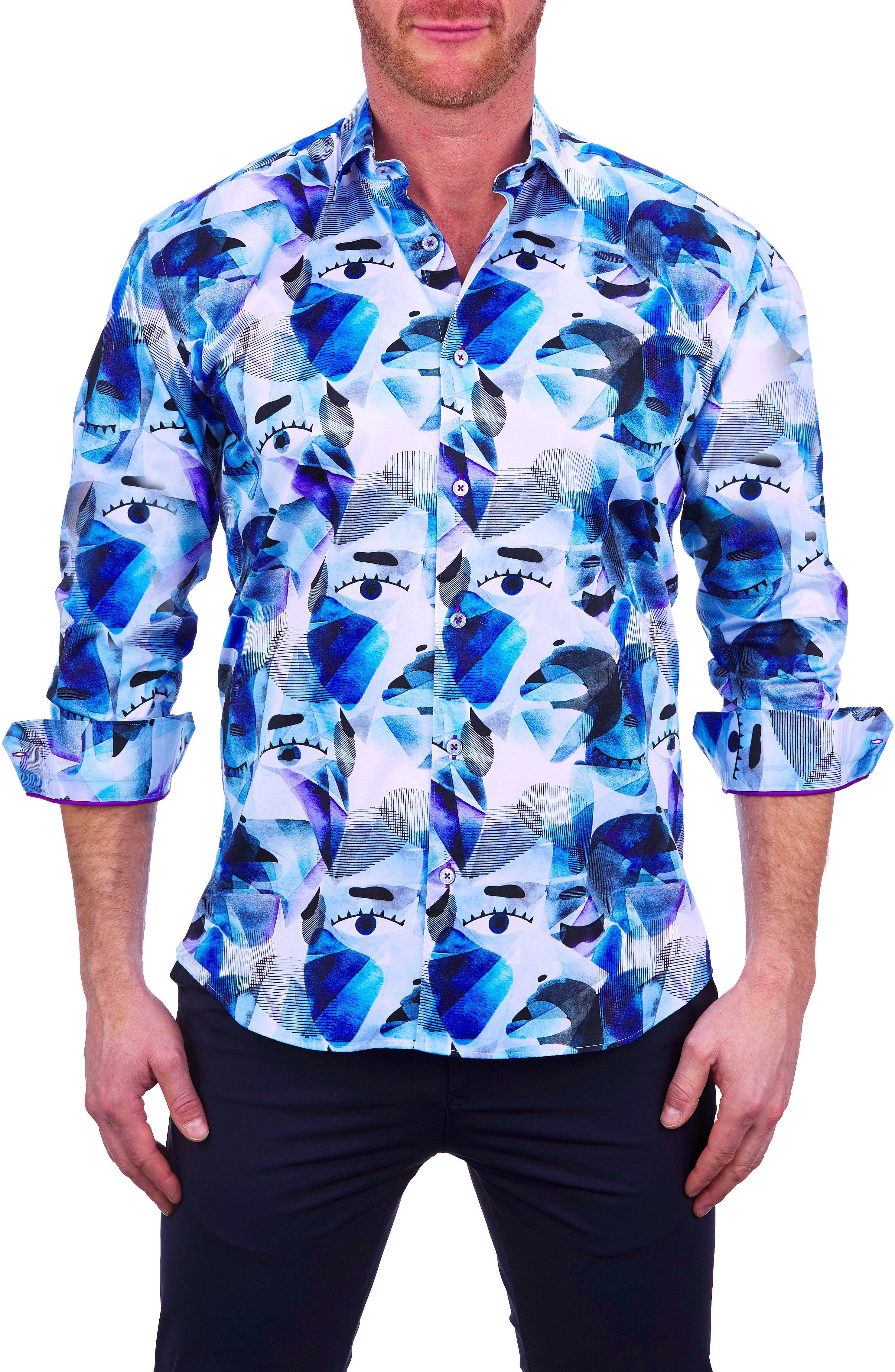 Fibonacci Face Blue