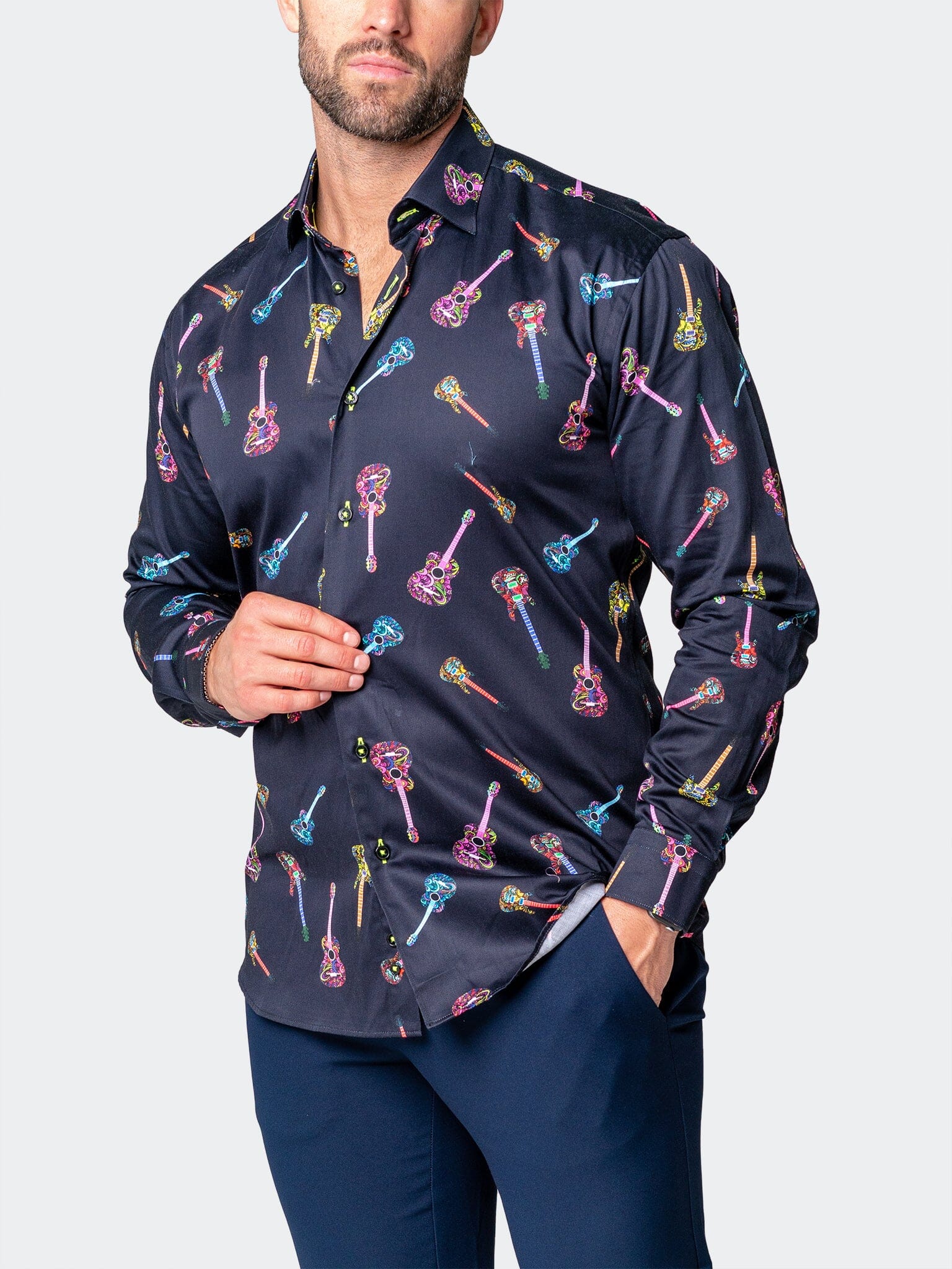 Fibonacci Guitar Black Shirt