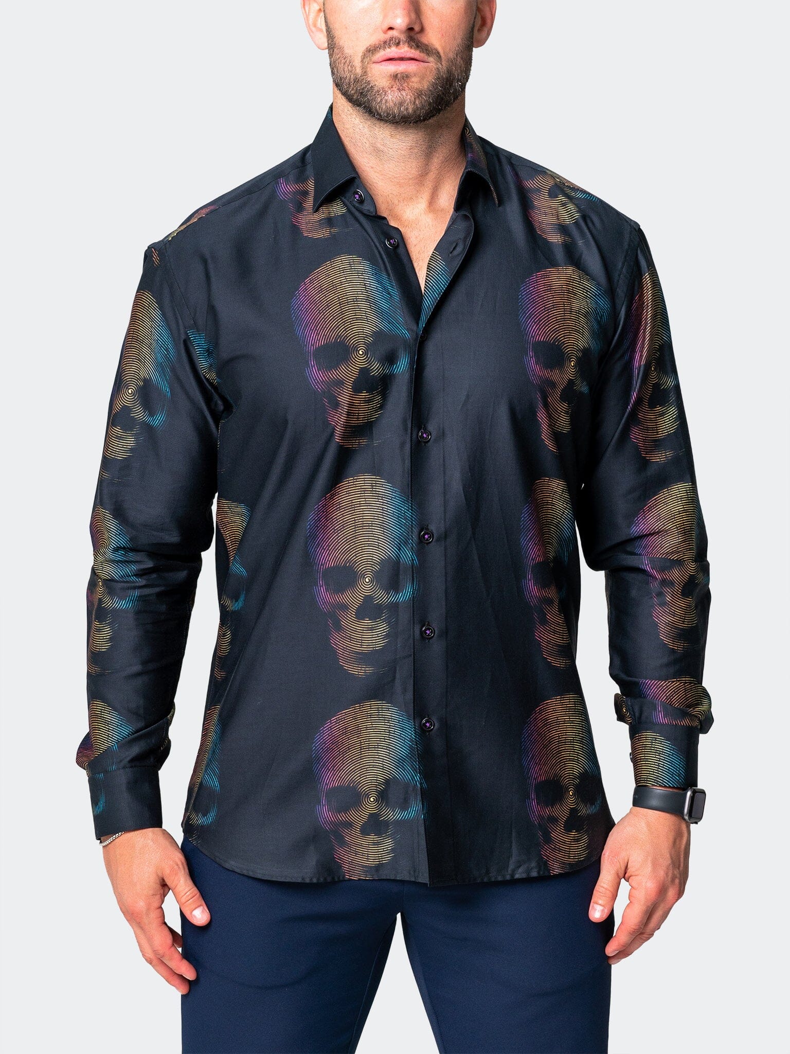 Fibonacci Skull 3D Black Shirt