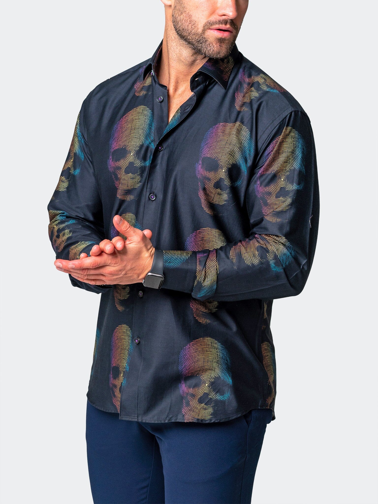 Fibonacci Skull 3D Black Shirt