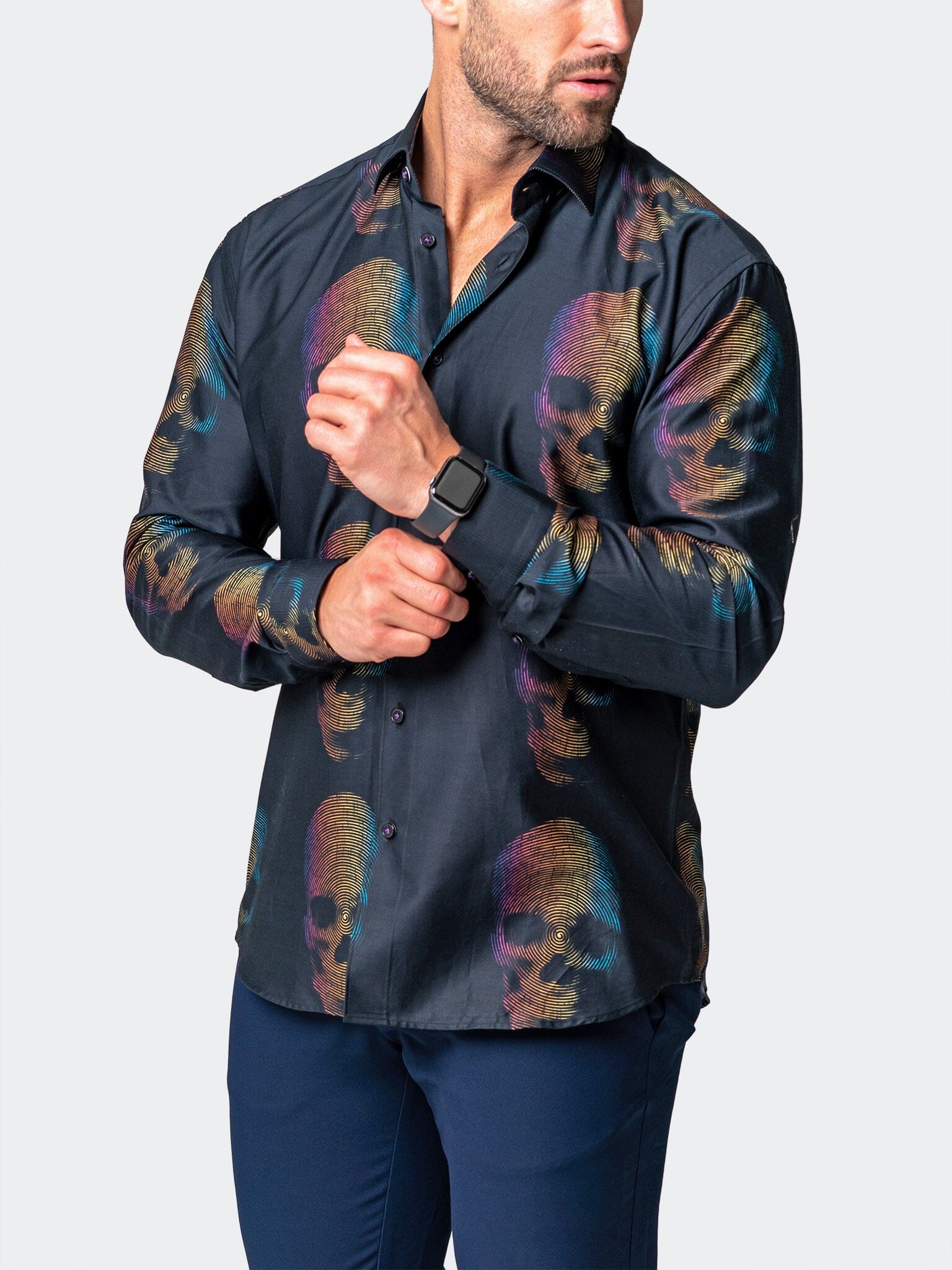 Fibonacci Skull 3D Black Shirt