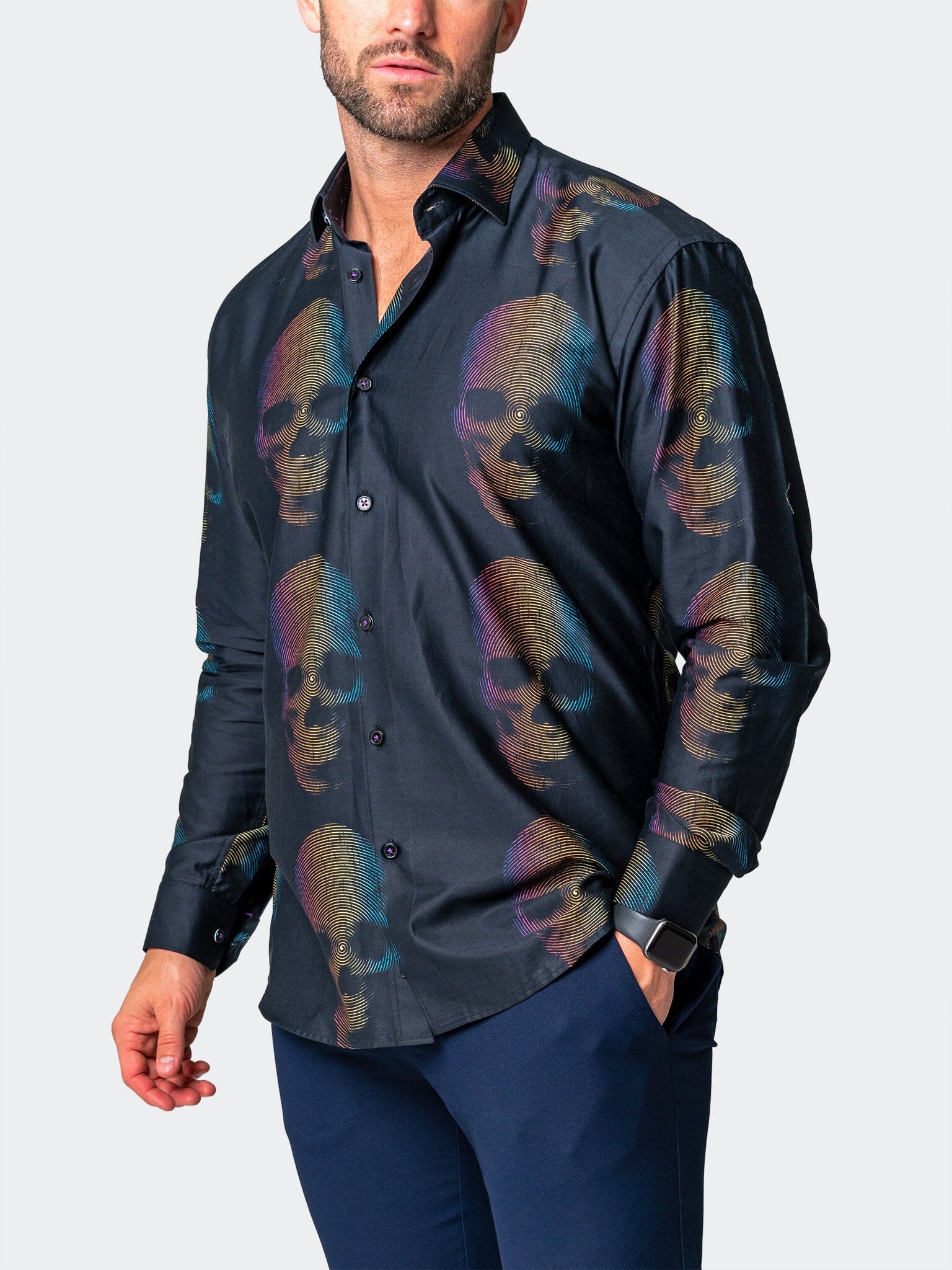 Fibonacci Skull 3D Black Shirt