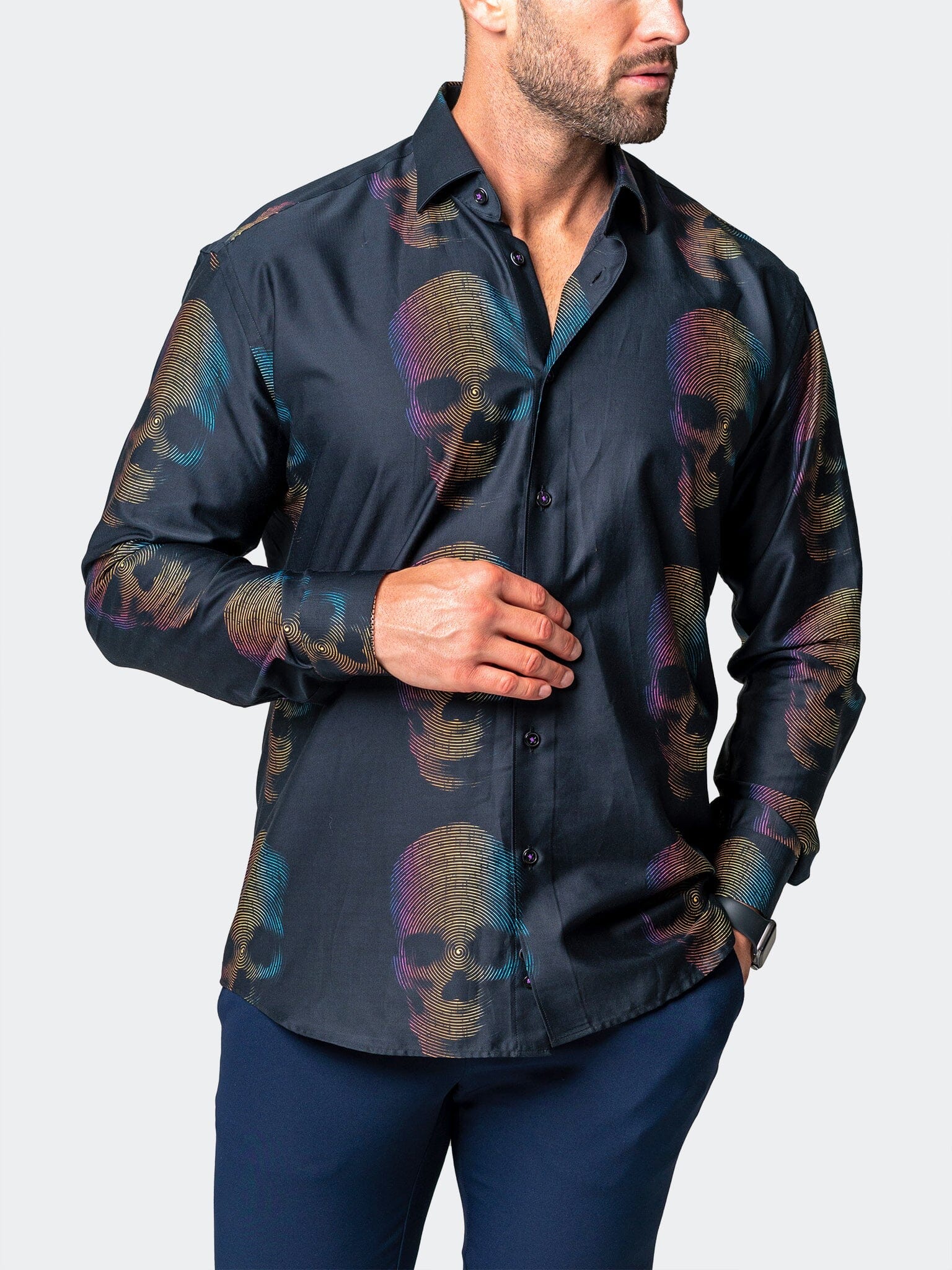 Fibonacci Skull 3D Black Shirt