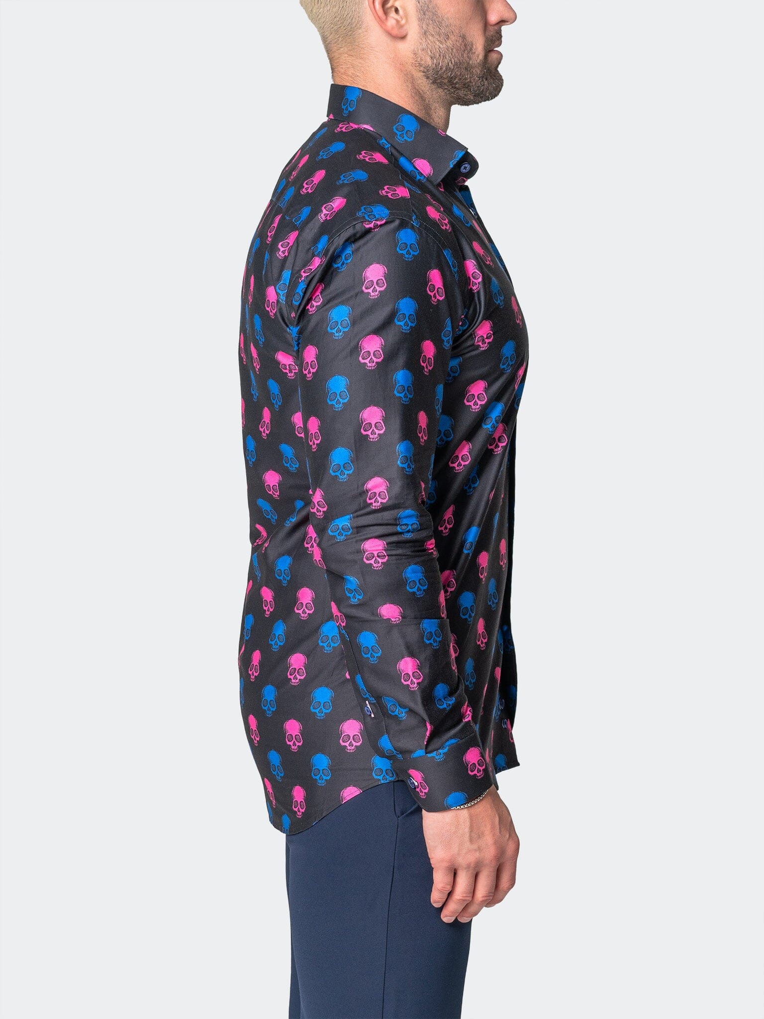 Fibonacci SkullPrinted Black Shirt