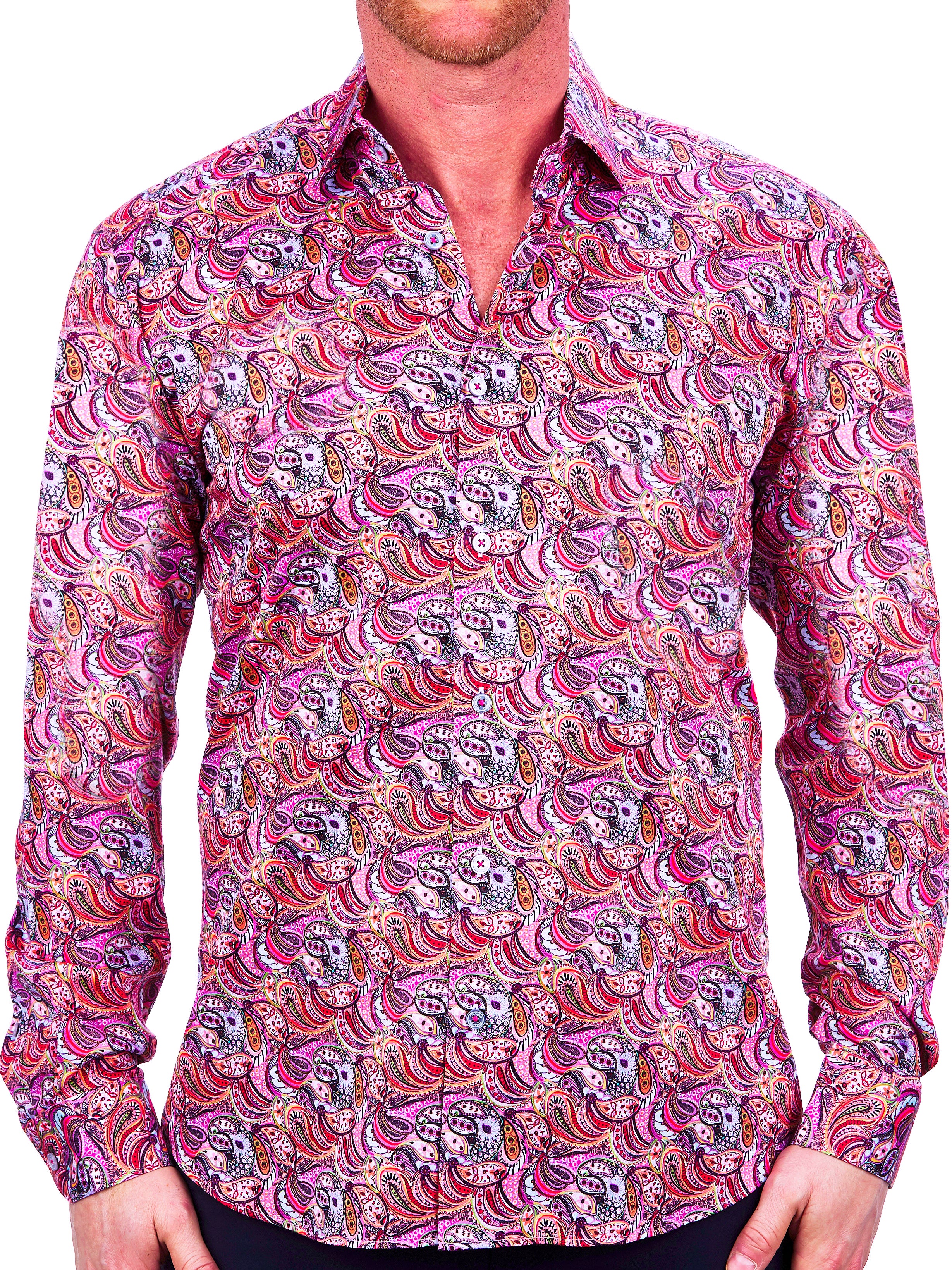 Fibonacci Paisley multi Red